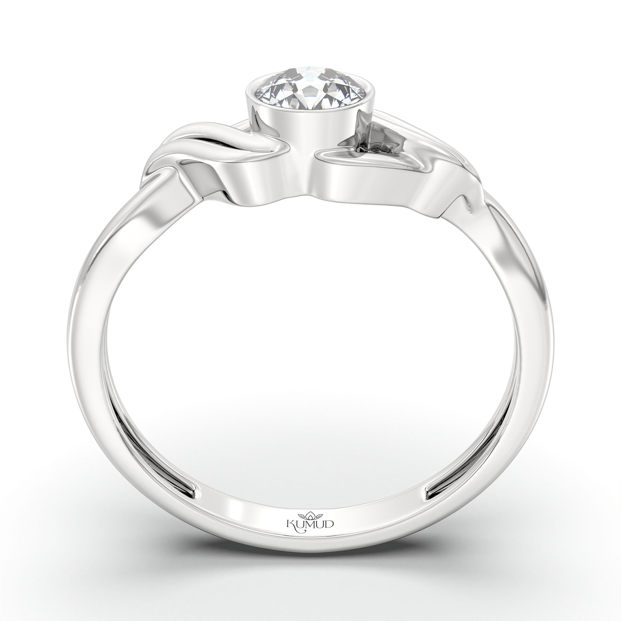 Lab-Grown Diamond Solitaire Ring for Women in 18K White Gold – 0.25 Ct Round, 3 g (Design K10-44-BBZAA) thumbnail