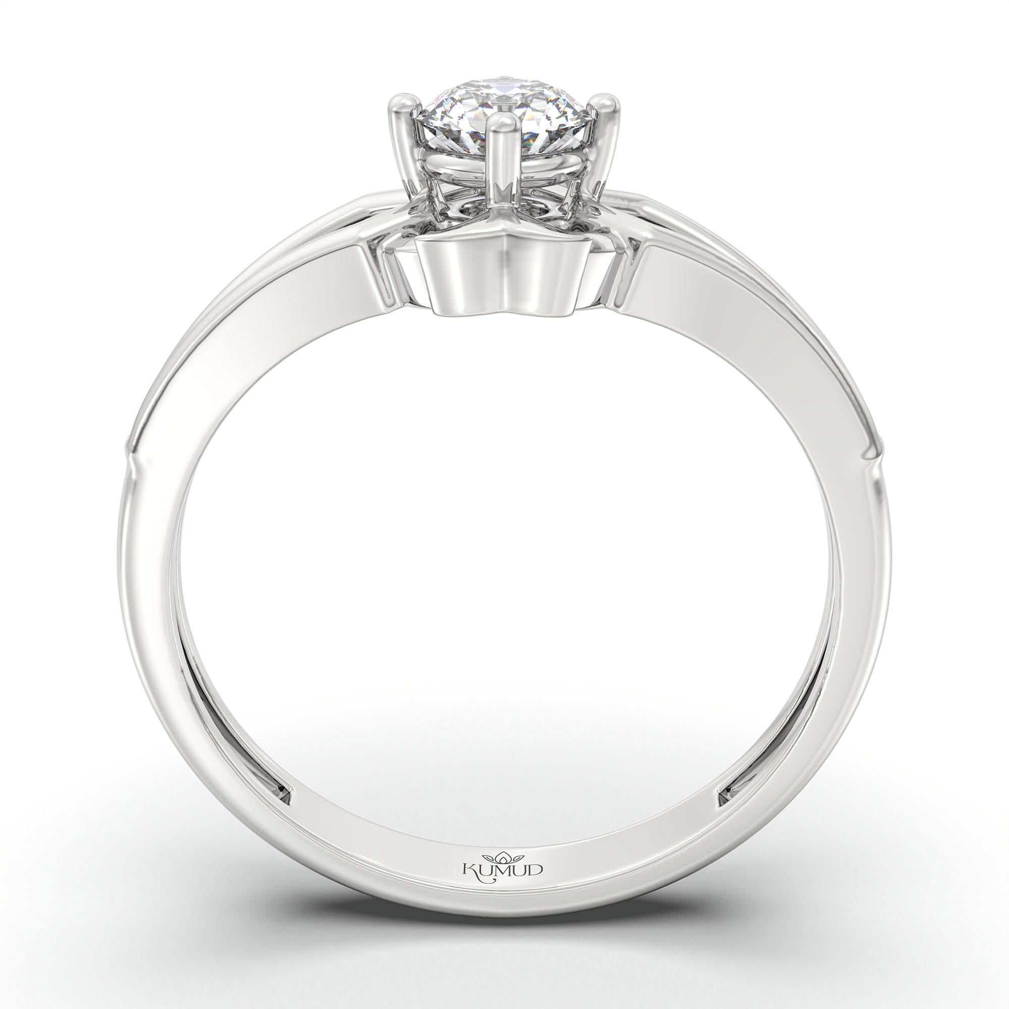 Lab-Grown Diamond Solitaire Ring for Women in 18K White Gold – 0.25 Ct Round, 3 g (Design K10-45-APGAA) thumbnail
