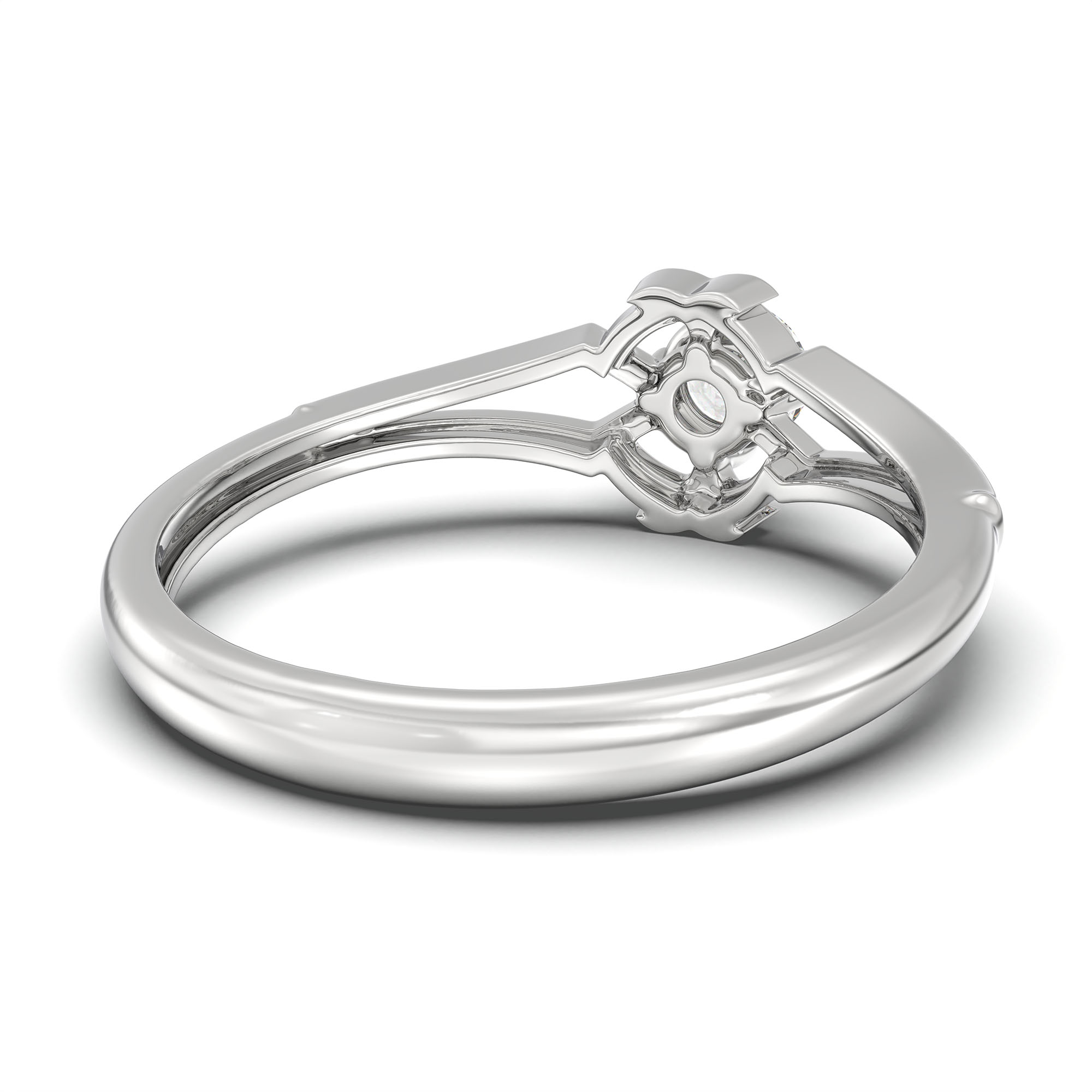 Lab-Grown Diamond Solitaire Ring for Women in 18K White Gold – 0.25 Ct Round, 3 g (Design K10-45-APGAA) thumbnail