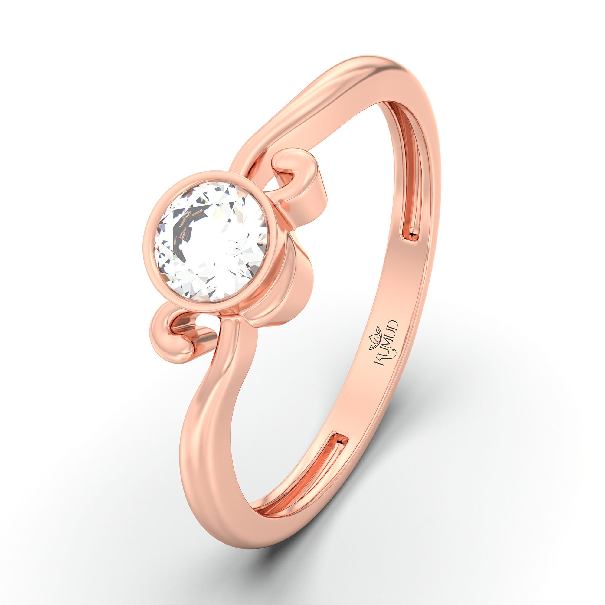Lab-Grown Diamond Solitaire Ring for Women in 18K Rose Gold – 0.25 Ct Round, 3 g (Design K10-46-BBZAA) thumbnail