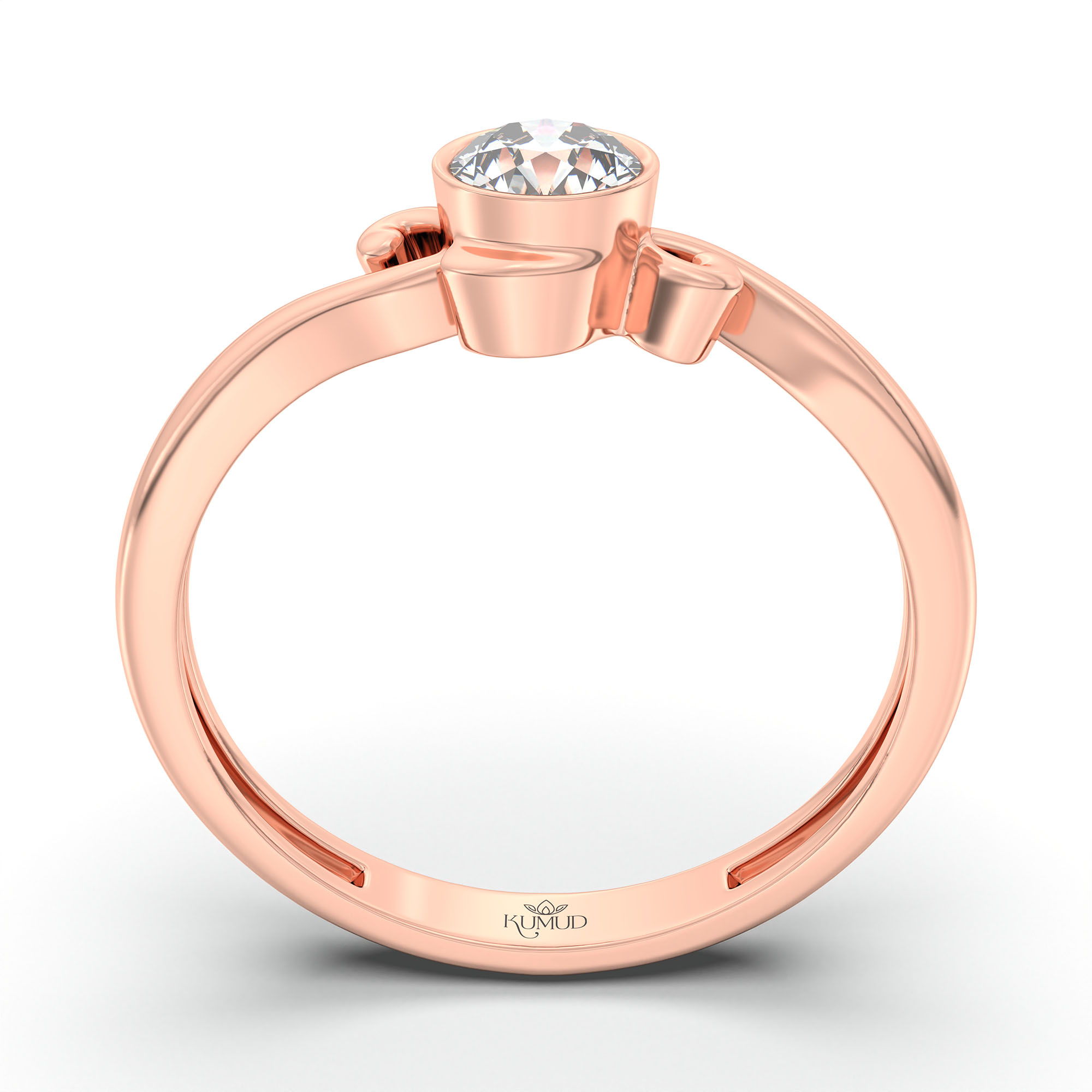 Lab-Grown Diamond Solitaire Ring for Women in 18K Rose Gold – 0.25 Ct Round, 3 g (Design K10-46-BBZAA) thumbnail