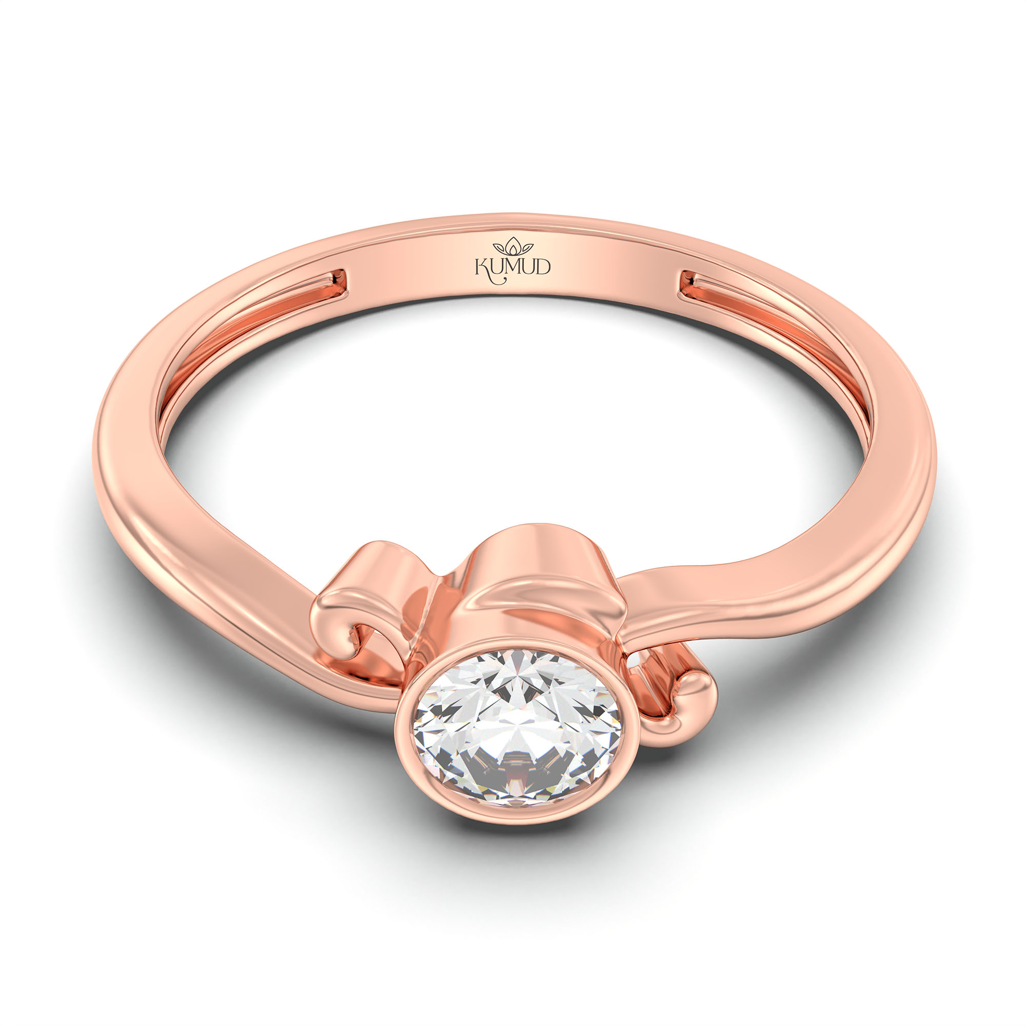 Lab-Grown Diamond Solitaire Ring for Women in 18K Rose Gold – 0.25 Ct Round, 3 g (Design K10-46-BBZAA) thumbnail