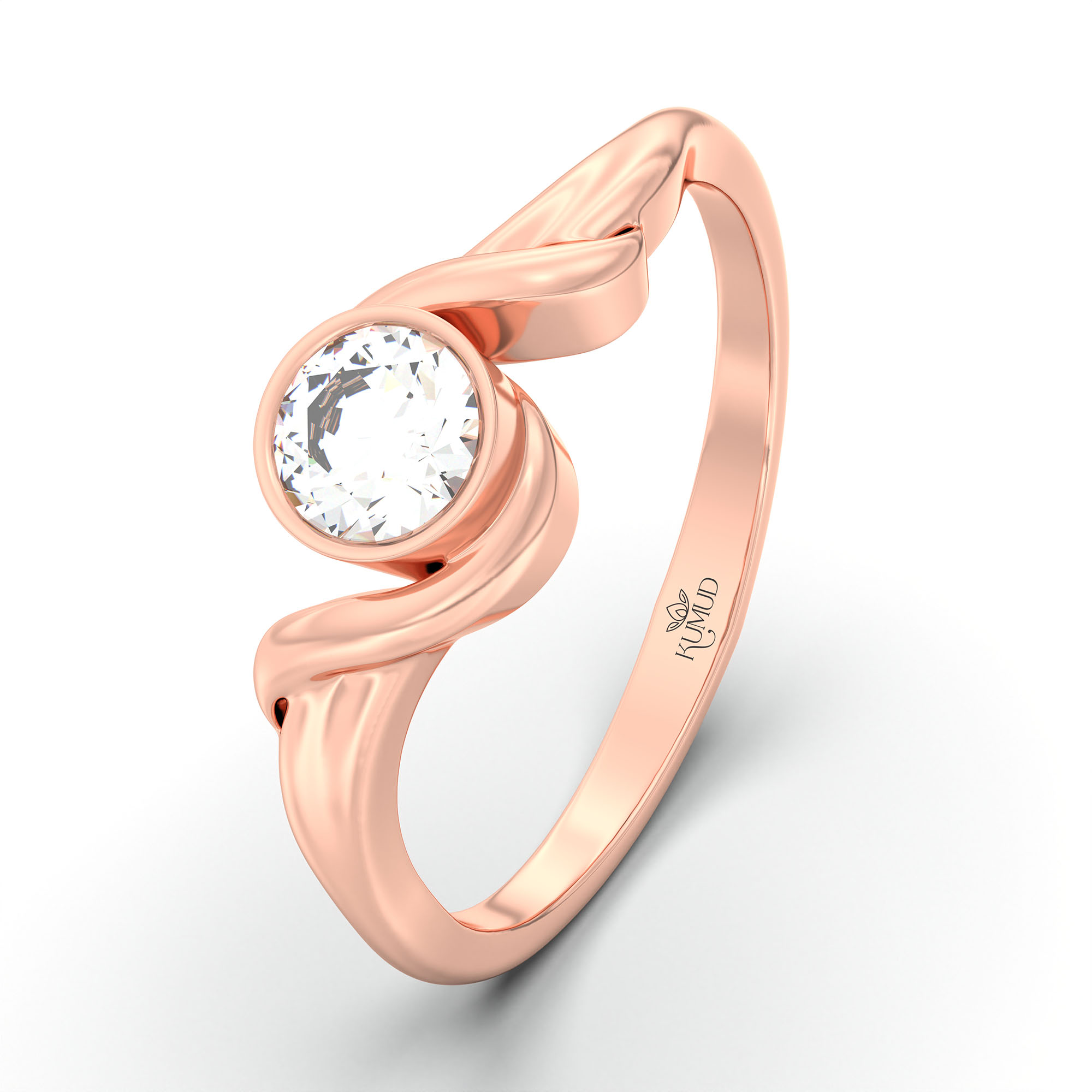 Lab-Grown Diamond Solitaire Ring for Women in 18K Rose Gold – 0.25 Ct Round, 3 g (Design K10-47-BBZAA) thumbnail