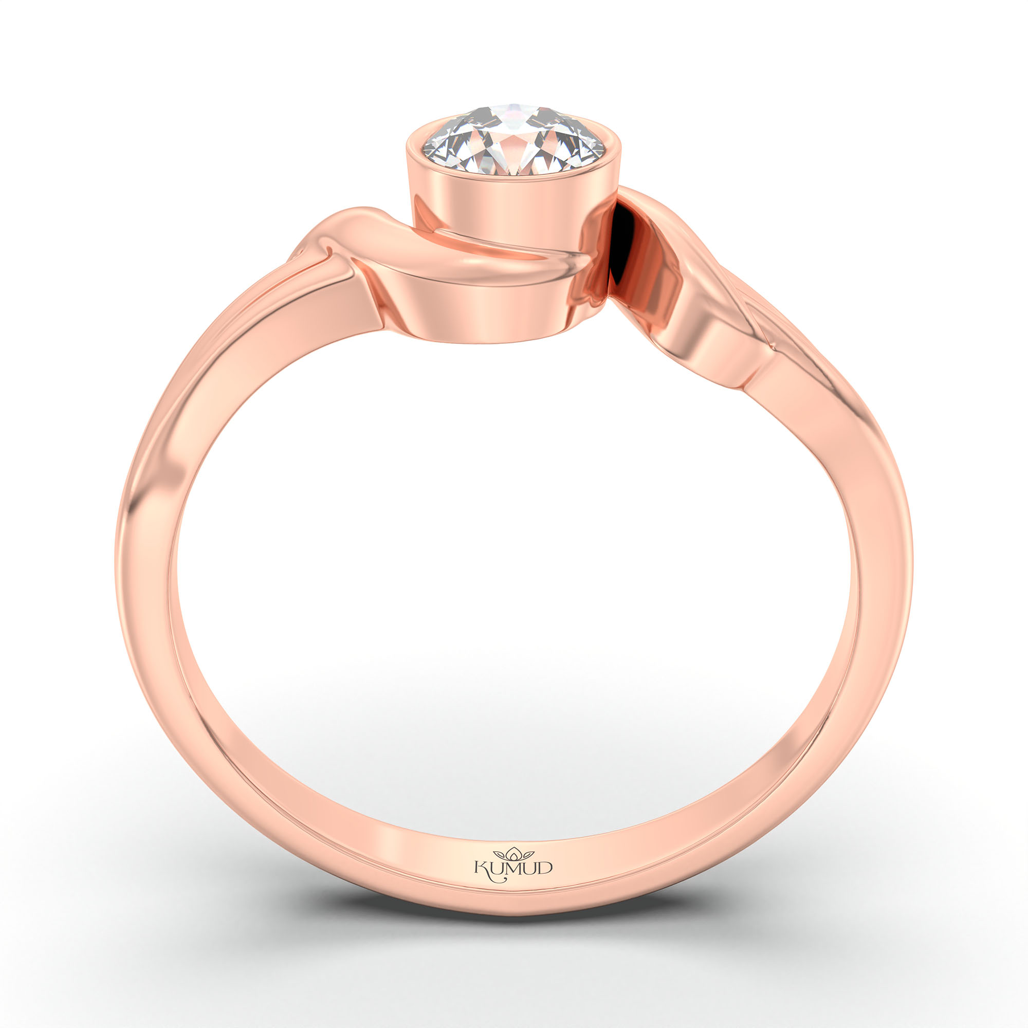 Lab-Grown Diamond Solitaire Ring for Women in 18K Rose Gold – 0.25 Ct Round, 3 g (Design K10-47-BBZAA) thumbnail