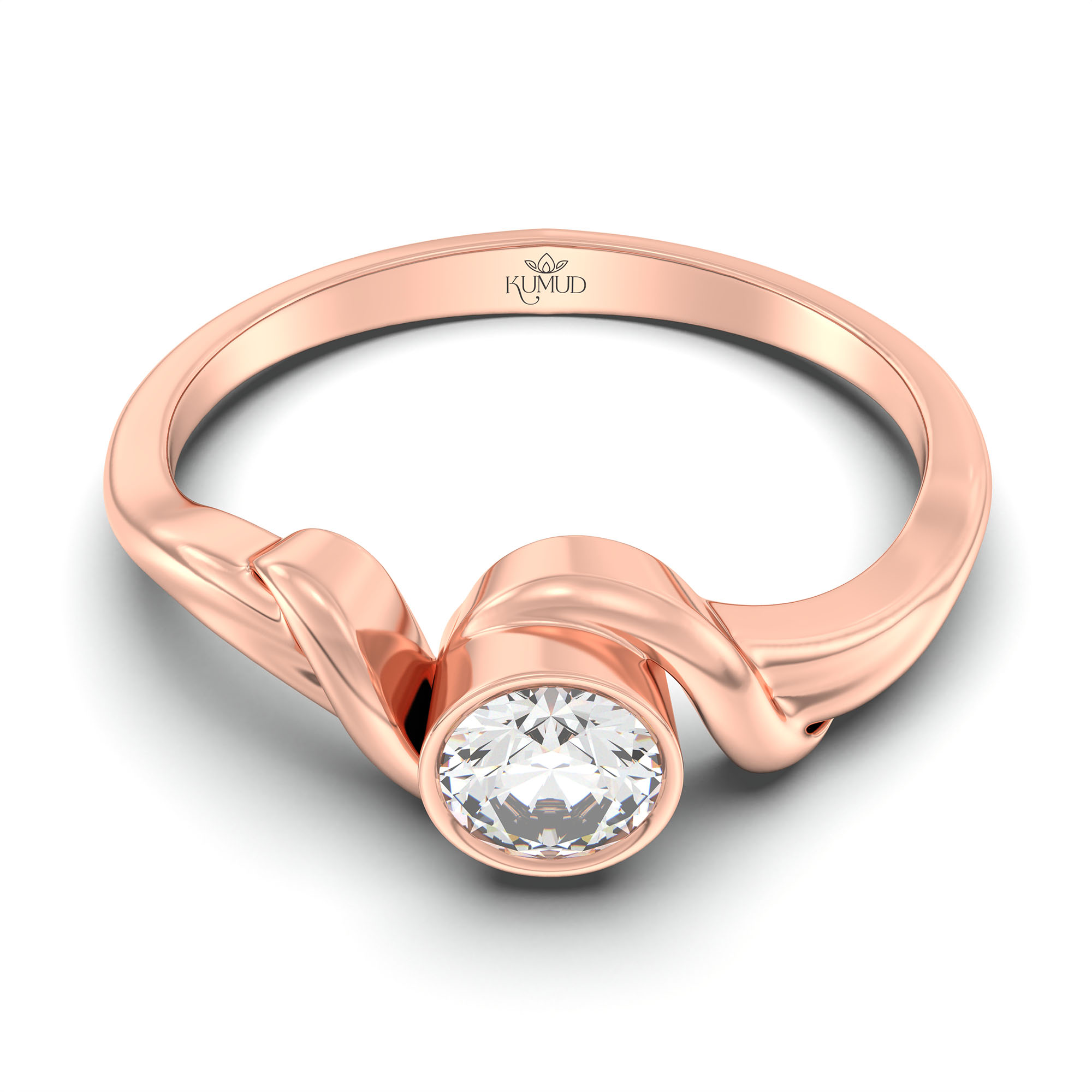 Lab-Grown Diamond Solitaire Ring for Women in 18K Rose Gold – 0.25 Ct Round, 3 g (Design K10-47-BBZAA) thumbnail