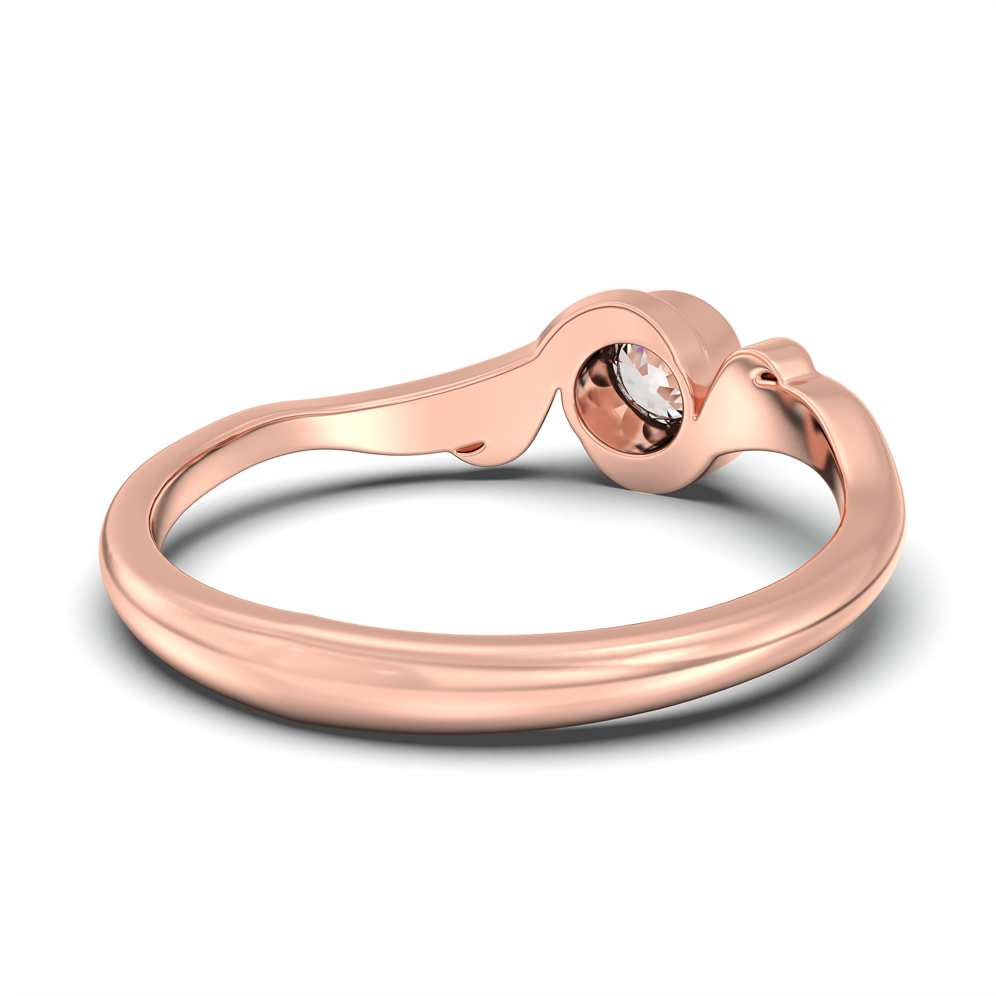 Lab-Grown Diamond Solitaire Ring for Women in 18K Rose Gold – 0.25 Ct Round, 3 g (Design K10-47-BBZAA) thumbnail