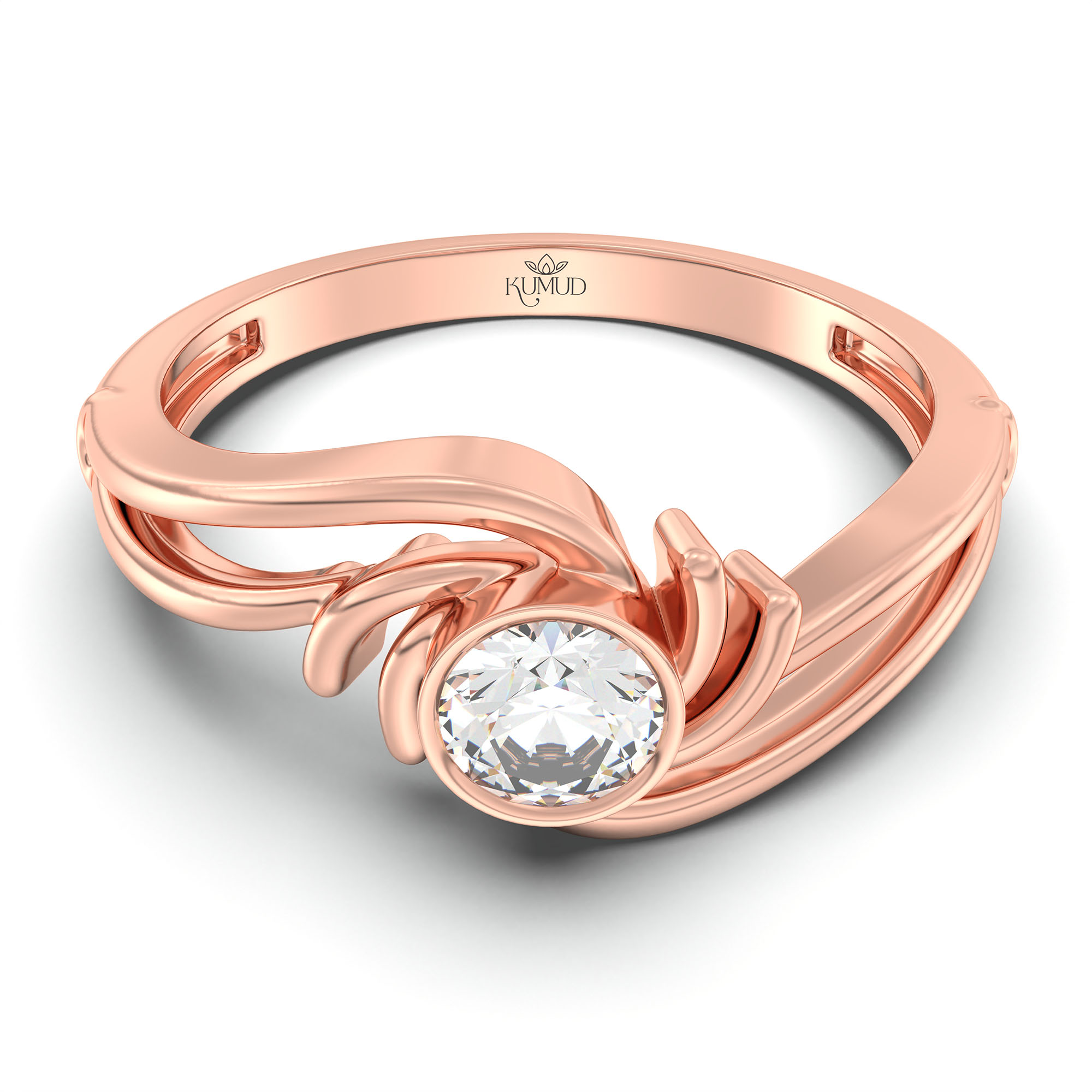 Lab-Grown Diamond Solitaire Ring for Women in 18K Rose Gold – 0.25 Ct Round, 3 g (Design K10-48-BBZAA) thumbnail