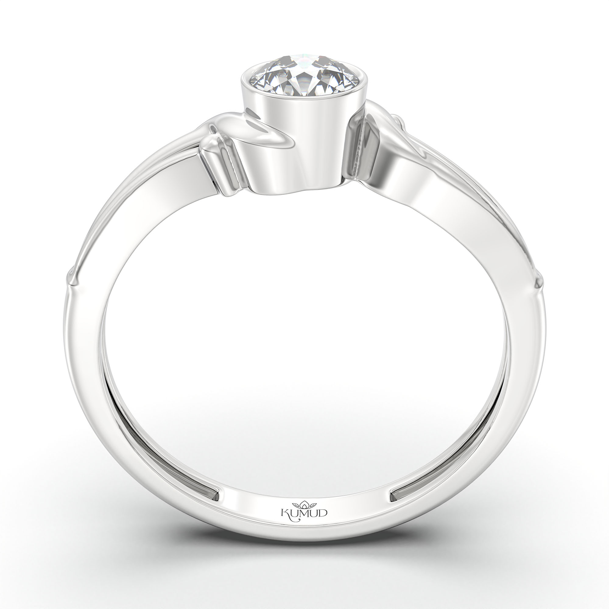 Lab-Grown Diamond Solitaire Ring for Women in 18K White Gold – 0.25 Ct Round, 3 g (Design K10-49-BBZAA) thumbnail