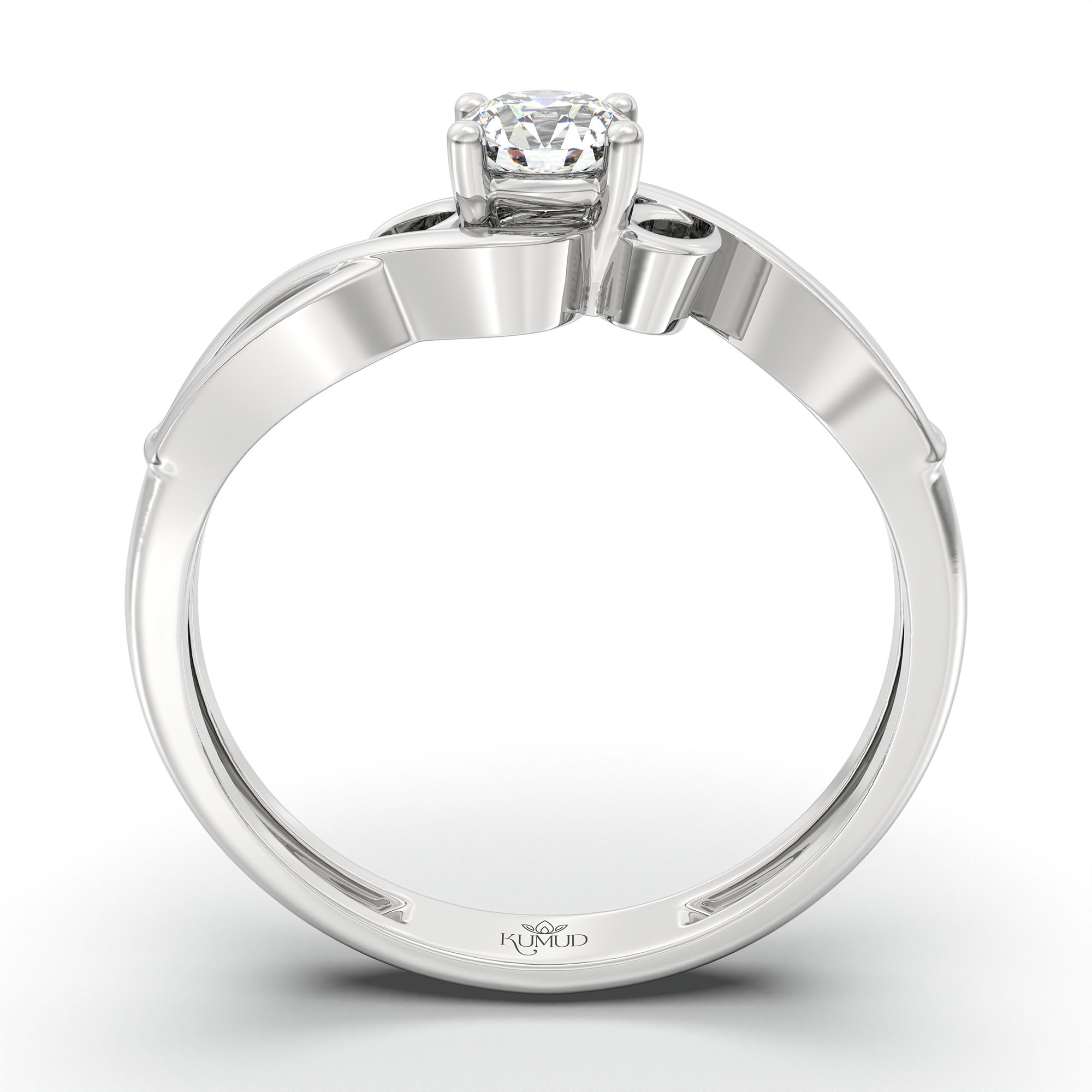 Lab-Grown Diamond Solitaire Ring for Women in 18K White Gold – 0.25 Ct Round, 3 g (Design K10-51-APGAA) thumbnail
