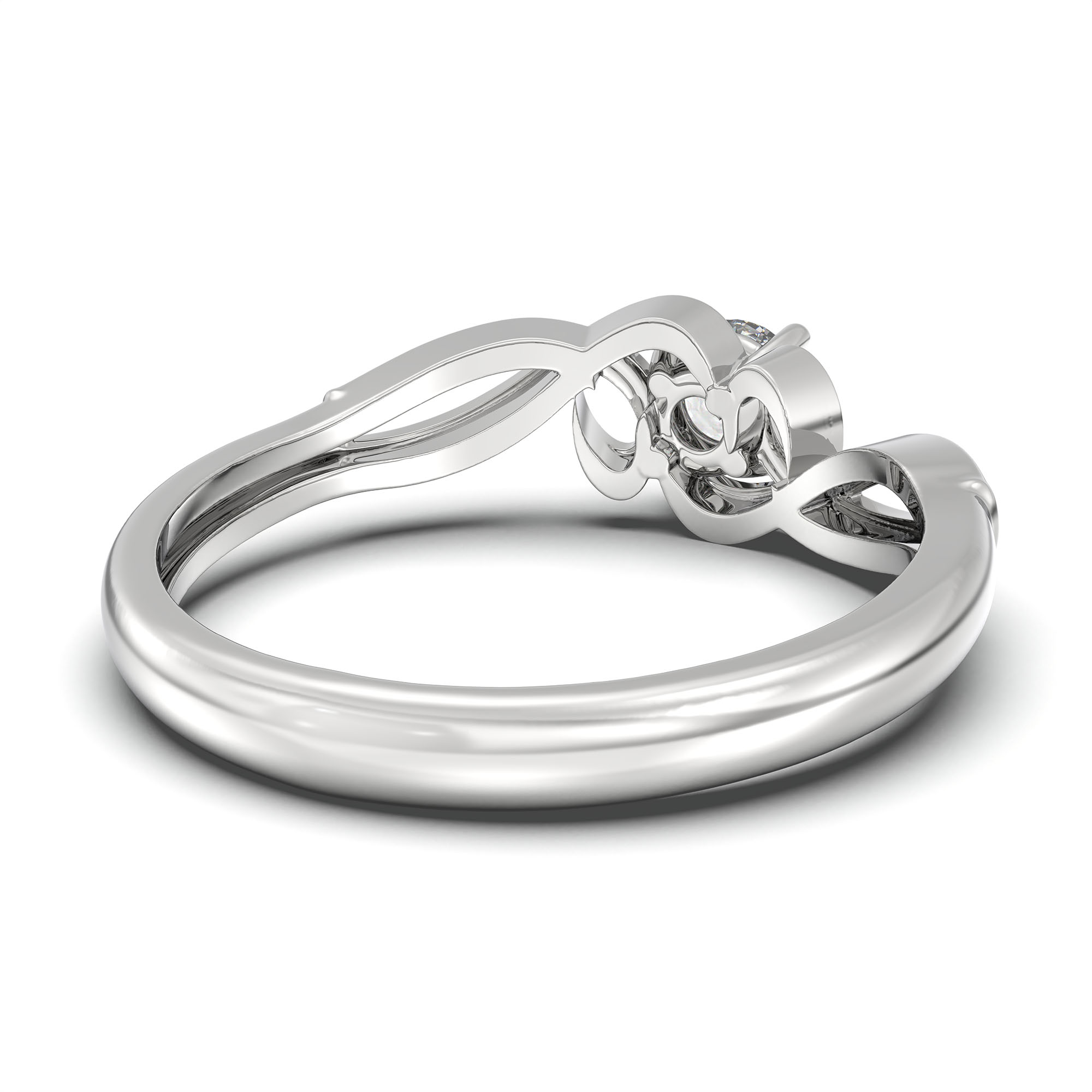 Lab-Grown Diamond Solitaire Ring for Women in 18K White Gold – 0.25 Ct Round, 3 g (Design K10-51-APGAA) thumbnail