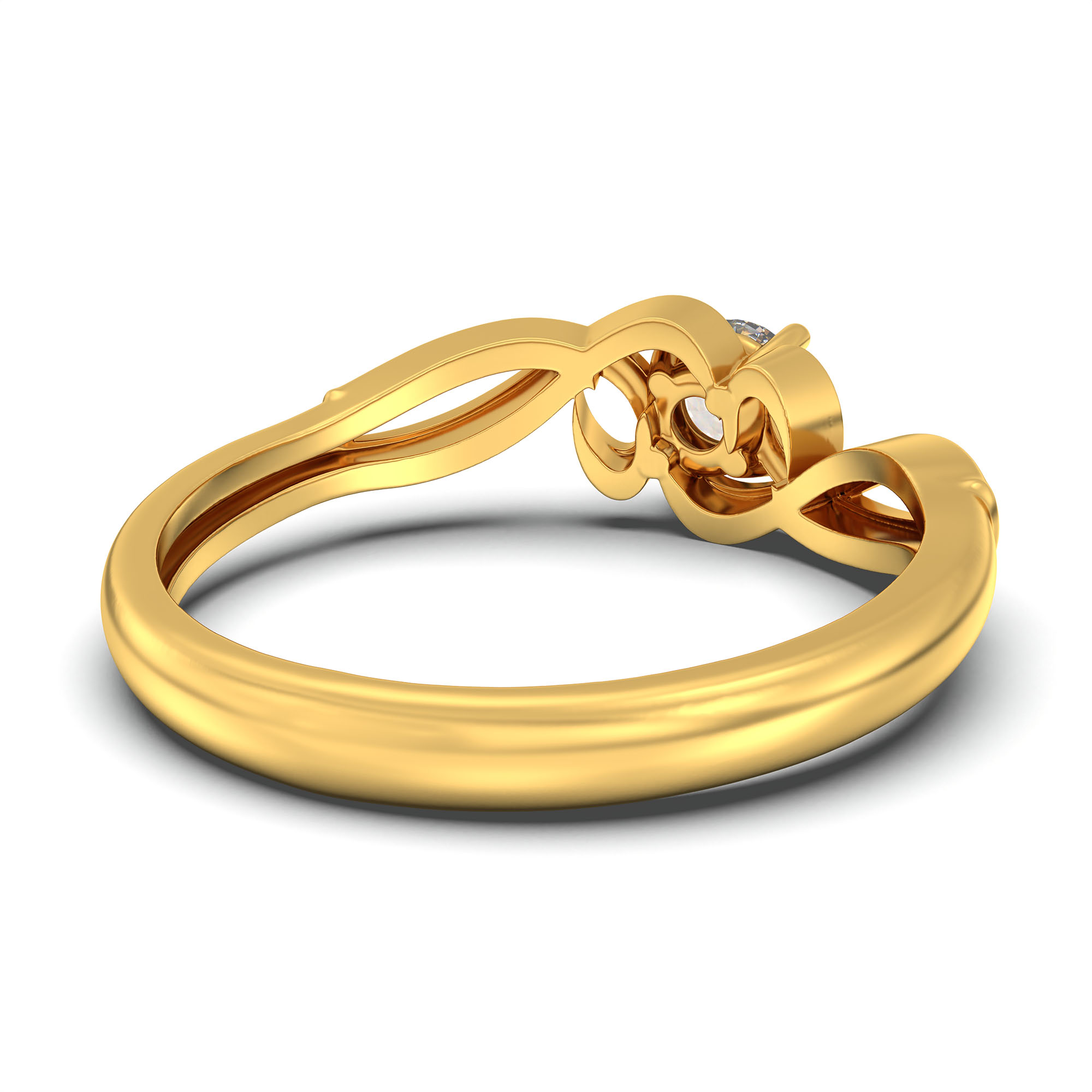 Lab-Grown Diamond Solitaire Ring for Women in 22K Yellow Gold – 0.25 Ct Round, 3 g (Design K10-51-APGAA) thumbnail