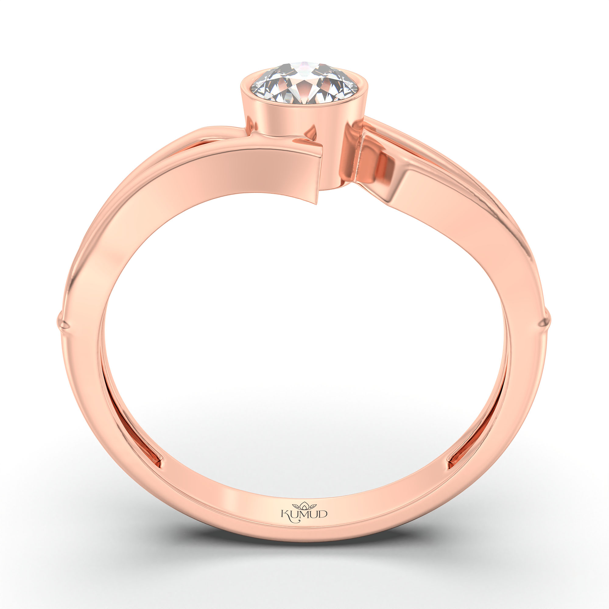 Lab-Grown Diamond Solitaire Ring for Women in 18K Rose Gold – 0.25 Ct Round, 3 g (Design K10-53-BBZAA) thumbnail