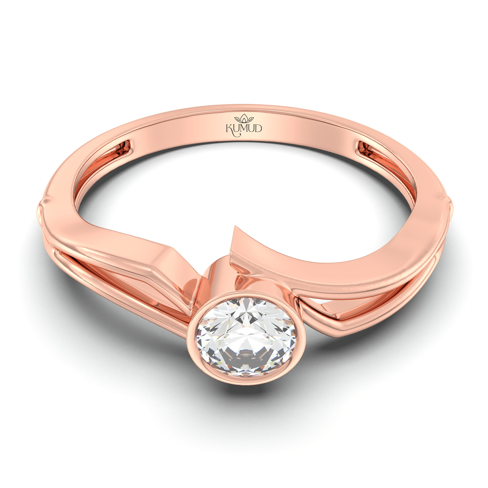 Lab-Grown Diamond Solitaire Ring for Women in 18K Rose Gold – 0.25 Ct Round, 3 g (Design K10-53-BBZAA) thumbnail
