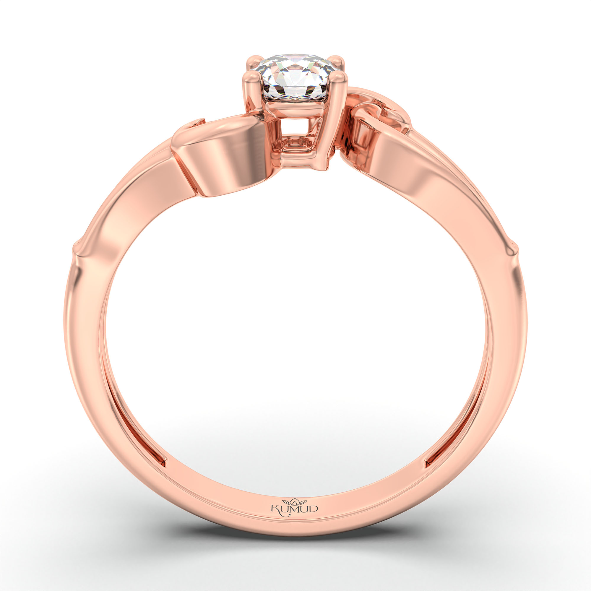 Lab-Grown Diamond Solitaire Ring for Women in 18K Rose Gold – 0.25 Ct Round, 3 g (Design K10-54-APGAA) thumbnail