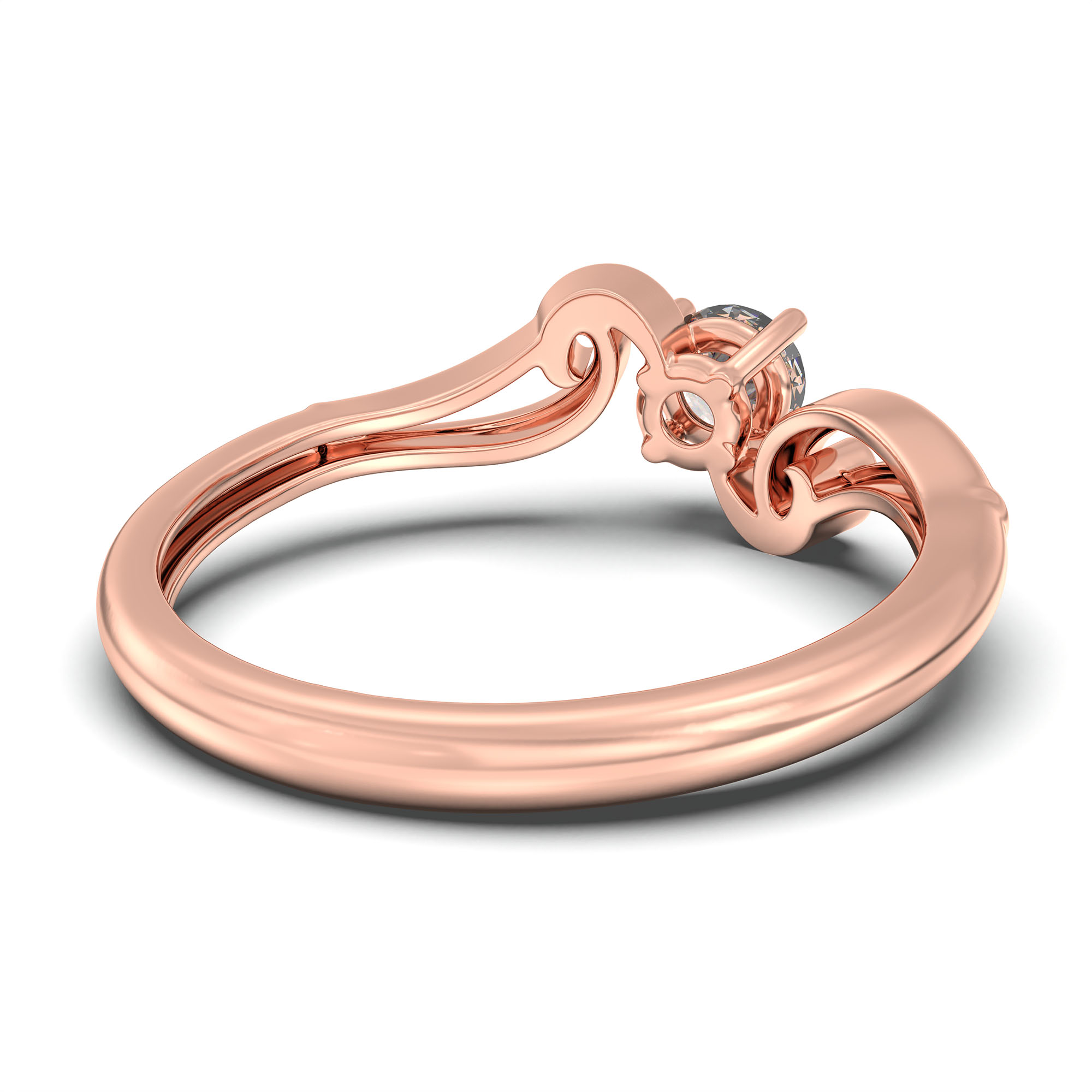 Lab-Grown Diamond Solitaire Ring for Women in 18K Rose Gold – 0.25 Ct Round, 3 g (Design K10-54-APGAA) thumbnail