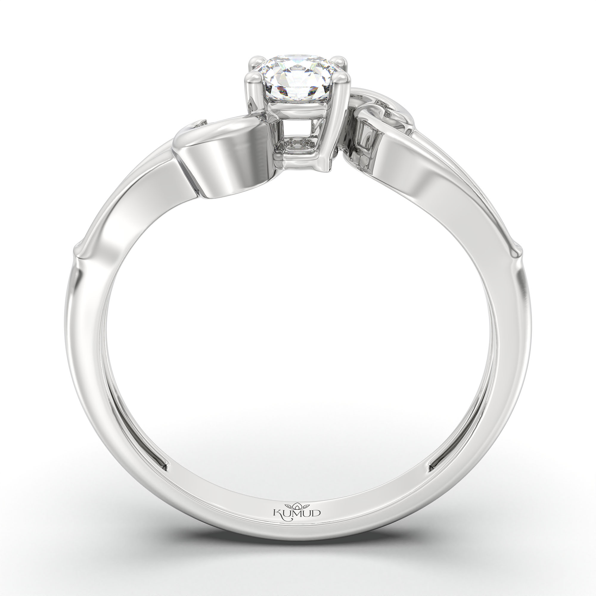 Lab-Grown Diamond Solitaire Ring for Women in 18K White Gold – 0.25 Ct Round, 3 g (Design K10-54-APGAA) thumbnail