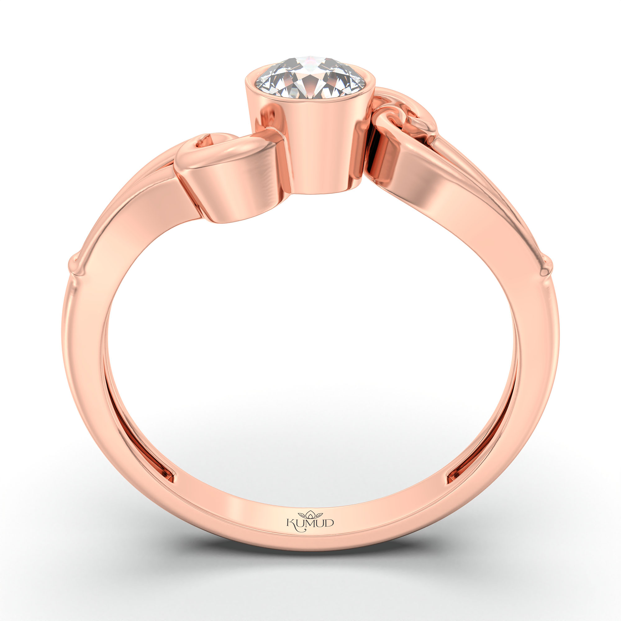 Lab-Grown Diamond Solitaire Ring for Women in 18K Rose Gold – 0.25 Ct Round, 3 g (Design K10-54-BBZAA) thumbnail