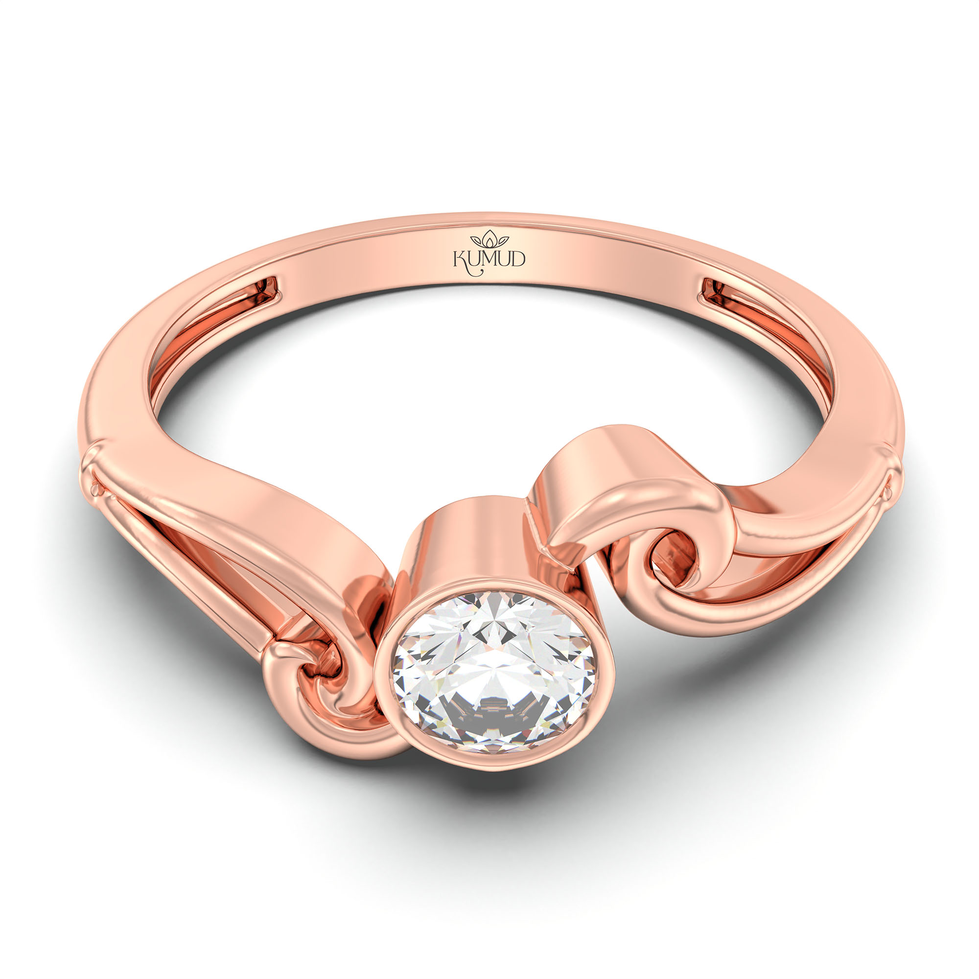 Lab-Grown Diamond Solitaire Ring for Women in 18K Rose Gold – 0.25 Ct Round, 3 g (Design K10-54-BBZAA) thumbnail