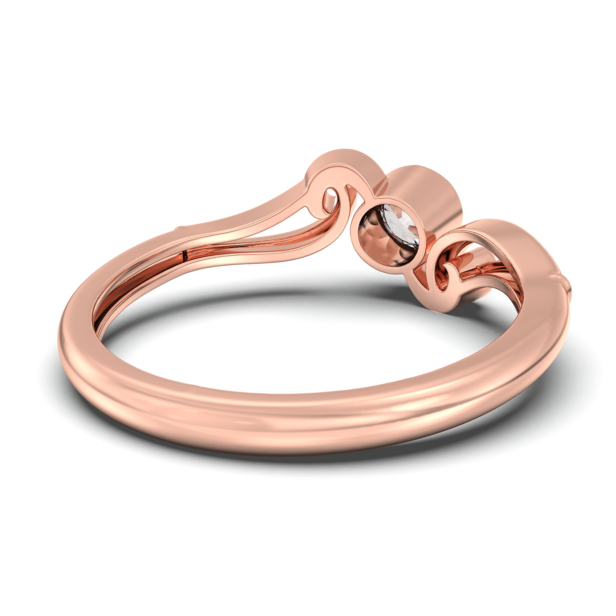 Lab-Grown Diamond Solitaire Ring for Women in 18K Rose Gold – 0.25 Ct Round, 3 g (Design K10-54-BBZAA) thumbnail