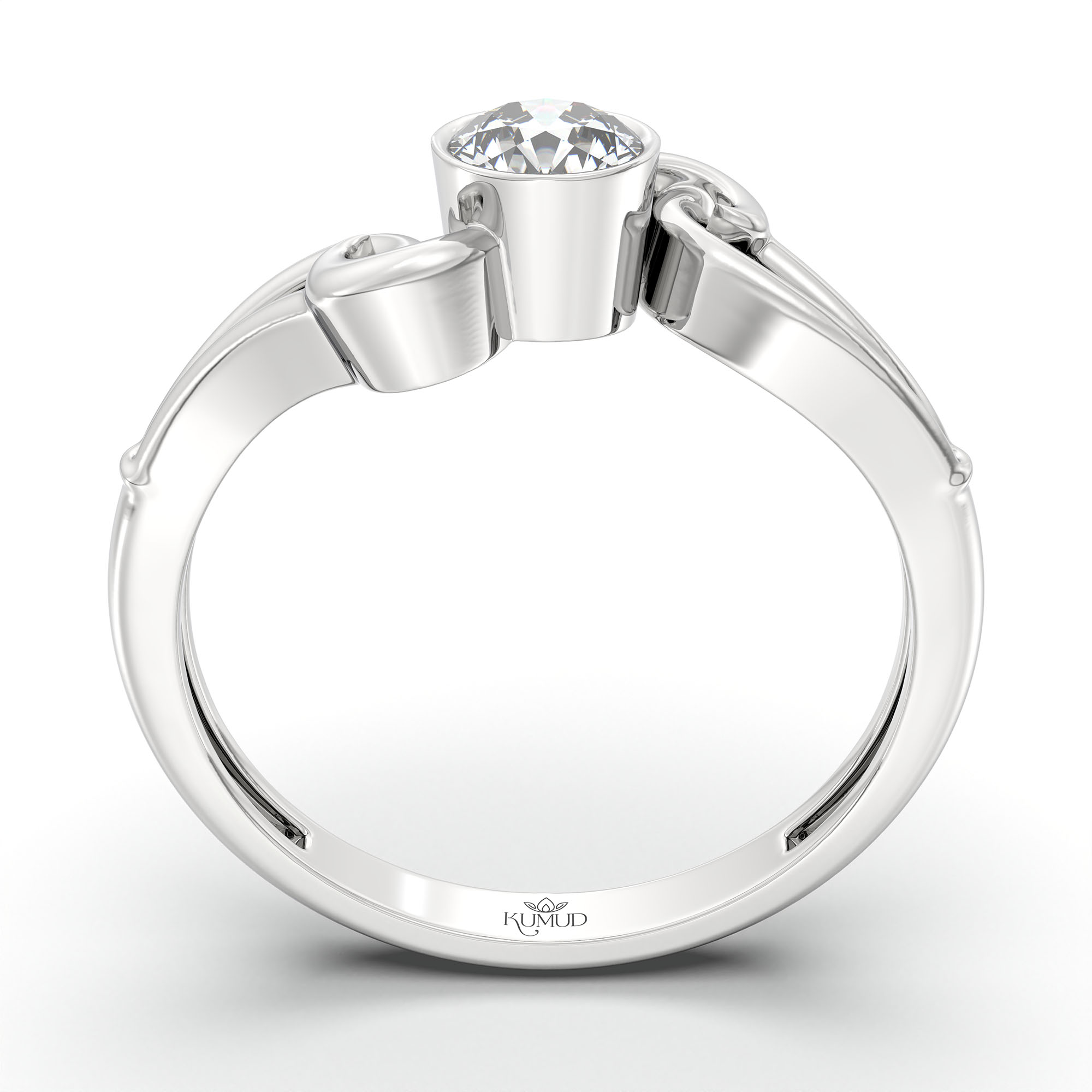 Lab-Grown Diamond Solitaire Ring for Women in 18K White Gold – 0.25 Ct Round, 3 g (Design K10-54-BBZAA) thumbnail
