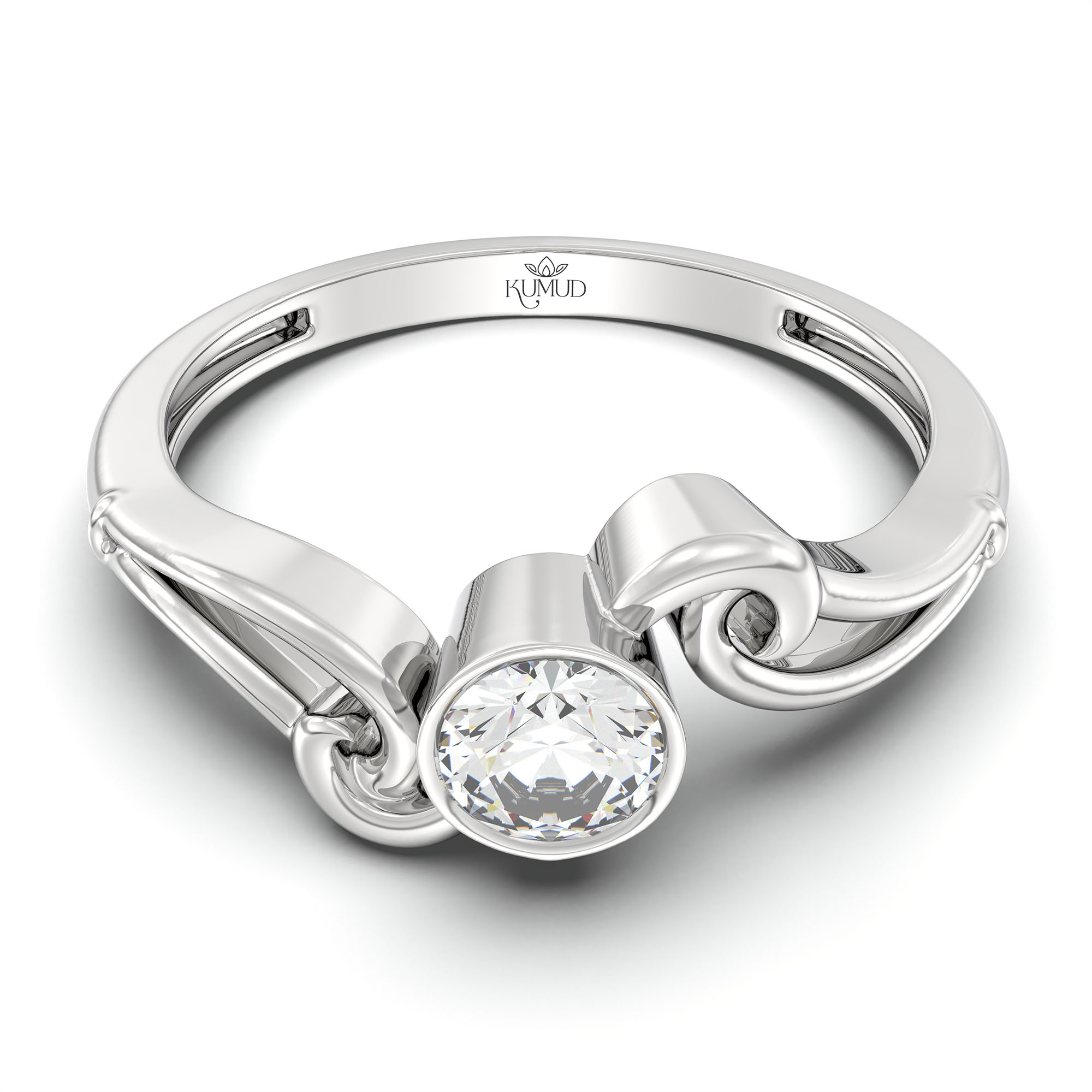 Lab-Grown Diamond Solitaire Ring for Women in 18K White Gold – 0.25 Ct Round, 3 g (Design K10-54-BBZAA) thumbnail