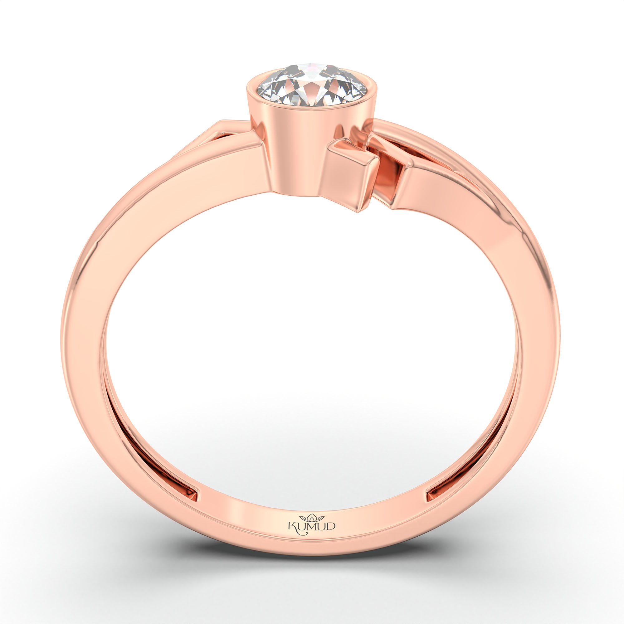 Lab-Grown Diamond Solitaire Ring for Women in 18K Rose Gold – 0.25 Ct Round, 3 g (Design K10-58-BBZAA) thumbnail