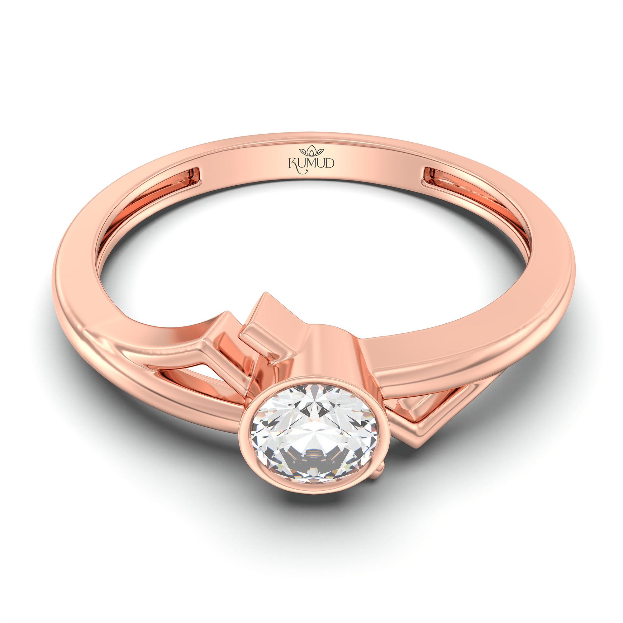 Lab-Grown Diamond Solitaire Ring for Women in 18K Rose Gold – 0.25 Ct Round, 3 g (Design K10-58-BBZAA) thumbnail