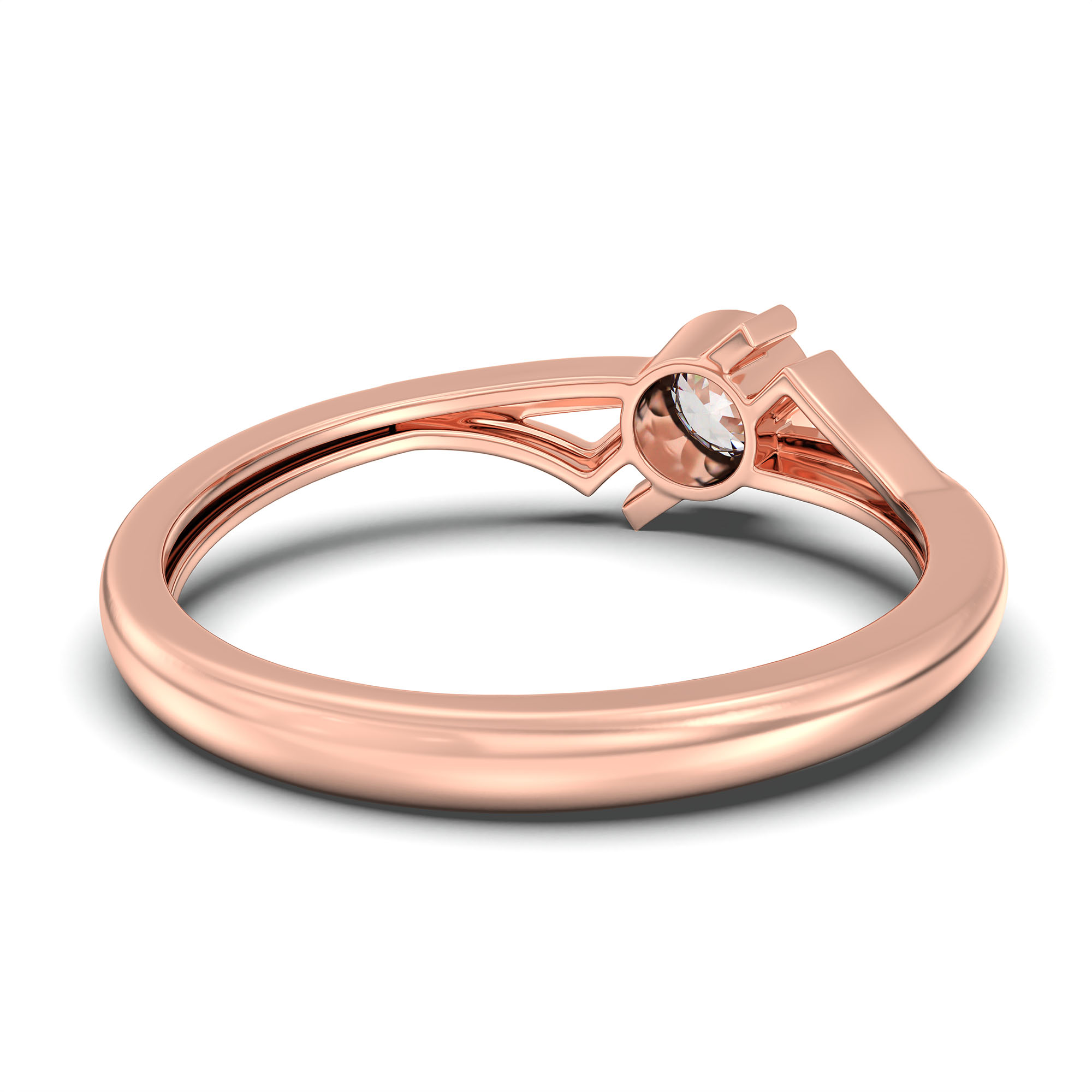 Lab-Grown Diamond Solitaire Ring for Women in 18K Rose Gold – 0.25 Ct Round, 3 g (Design K10-58-BBZAA) thumbnail