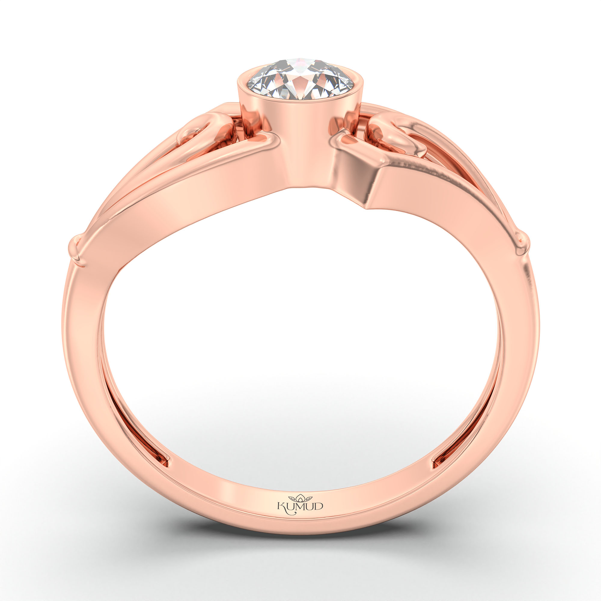 Lab-Grown Diamond Solitaire Ring for Women in 18K Rose Gold – 0.25 Ct Round, 3 g (Design K10-59-BBZAA) thumbnail