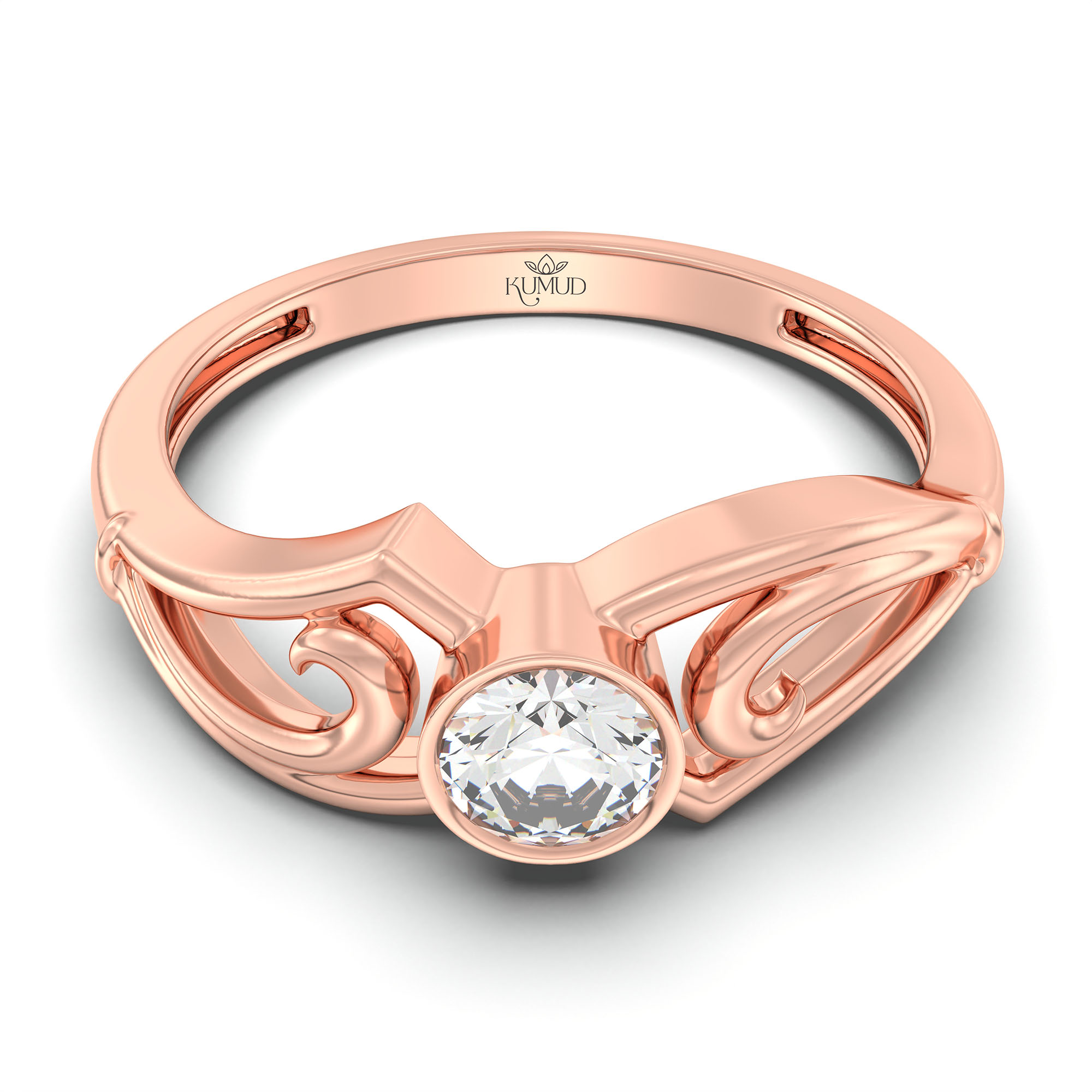 Lab-Grown Diamond Solitaire Ring for Women in 18K Rose Gold – 0.25 Ct Round, 3 g (Design K10-59-BBZAA) thumbnail