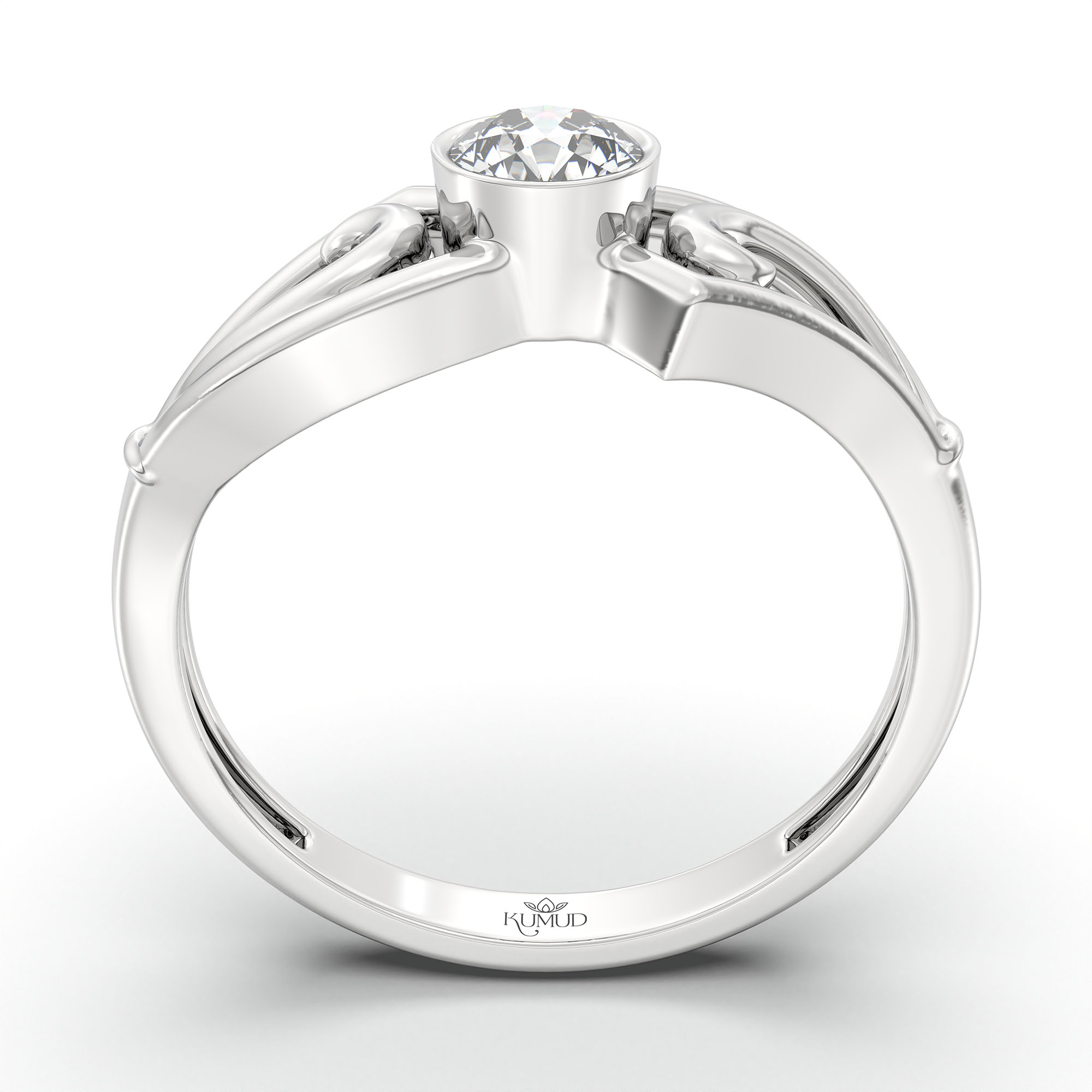 Lab-Grown Diamond Solitaire Ring for Women in 18K White Gold – 0.25 Ct Round, 3 g (Design K10-59-BBZAA) thumbnail