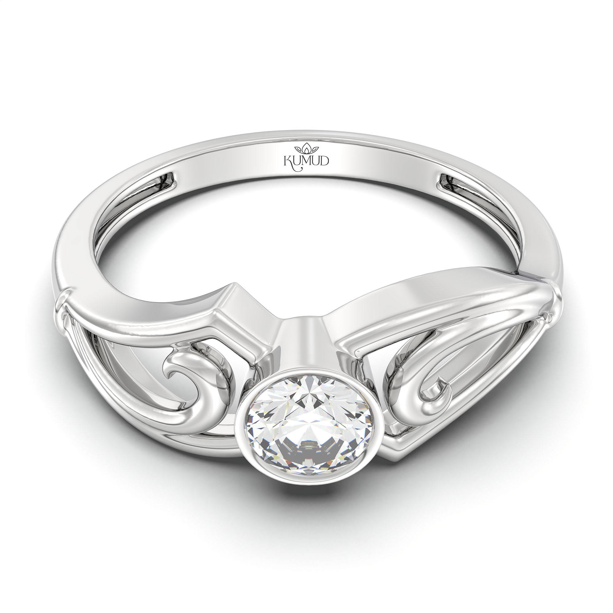 Lab-Grown Diamond Solitaire Ring for Women in 18K White Gold – 0.25 Ct Round, 3 g (Design K10-59-BBZAA) thumbnail