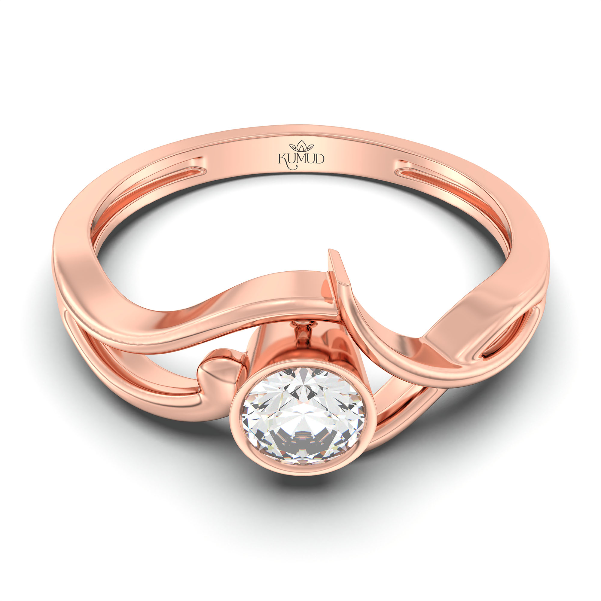 Lab-Grown Diamond Solitaire Ring for Women in 18K Rose Gold – 0.25 Ct Round, 3 g (Design K10-60-BBZAA) thumbnail