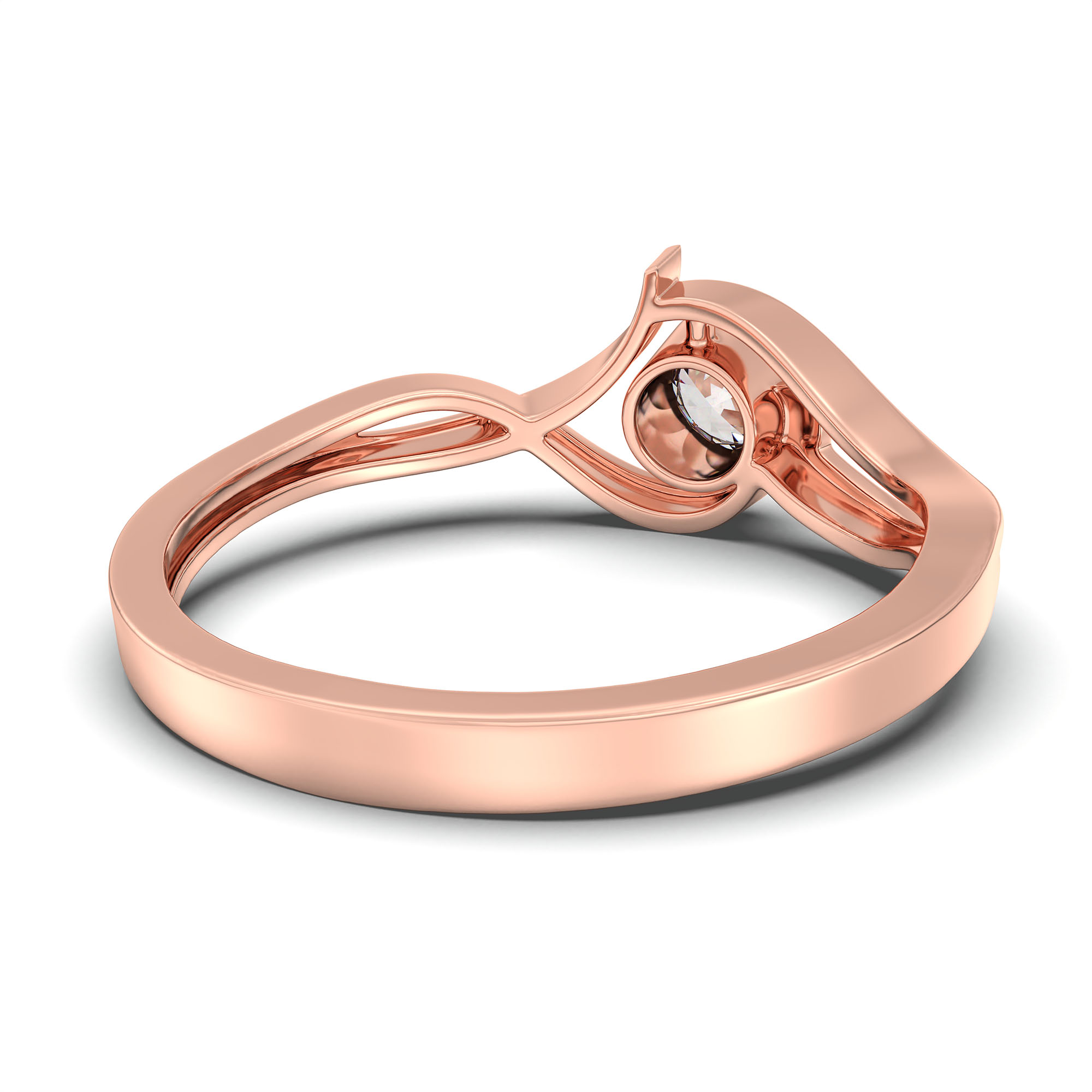 Lab-Grown Diamond Solitaire Ring for Women in 18K Rose Gold – 0.25 Ct Round, 3 g (Design K10-60-BBZAA) thumbnail