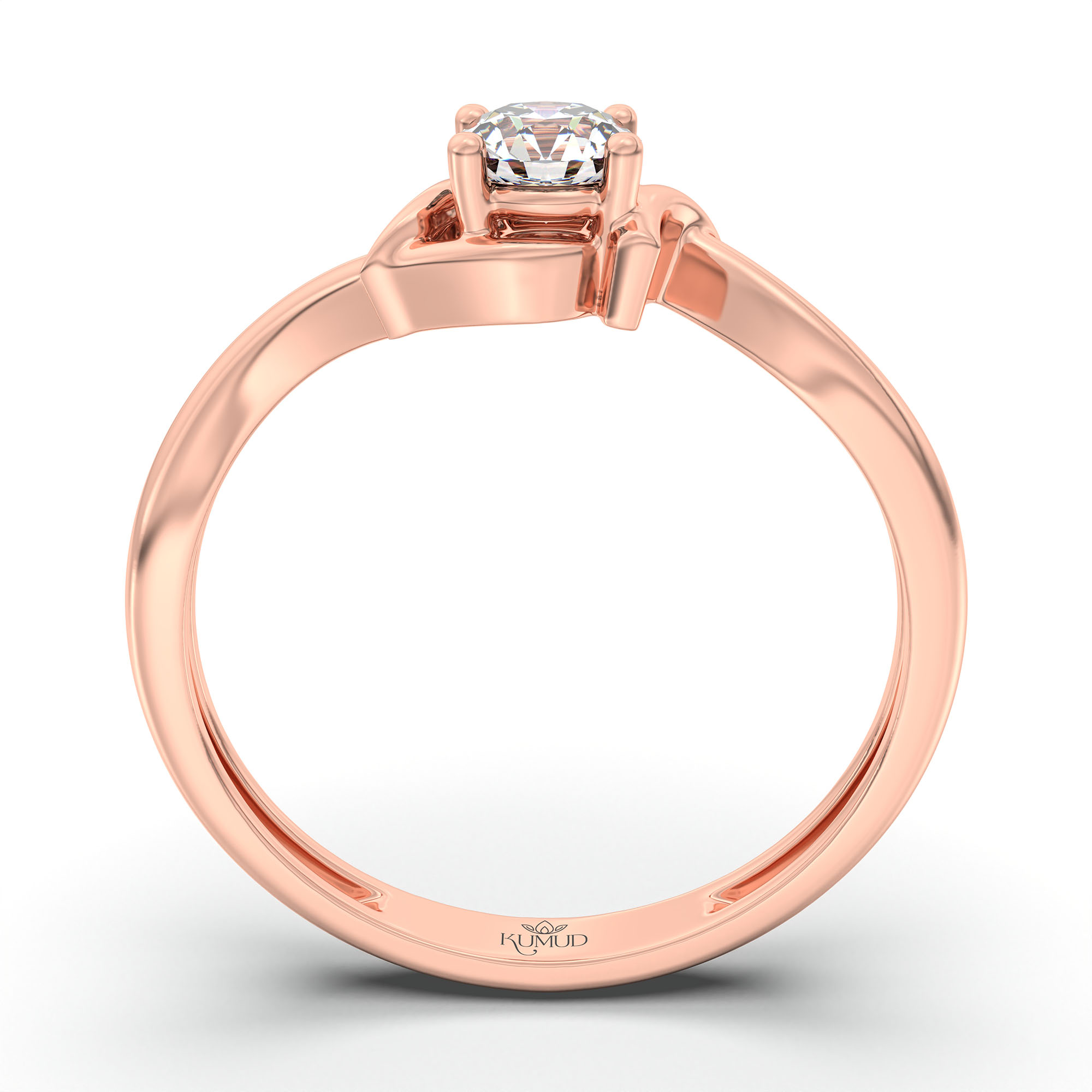 Lab-Grown Diamond Solitaire Ring for Women in 18K Rose Gold – 0.25 Ct Round, 3 g (Design K10-61-APGAA) thumbnail