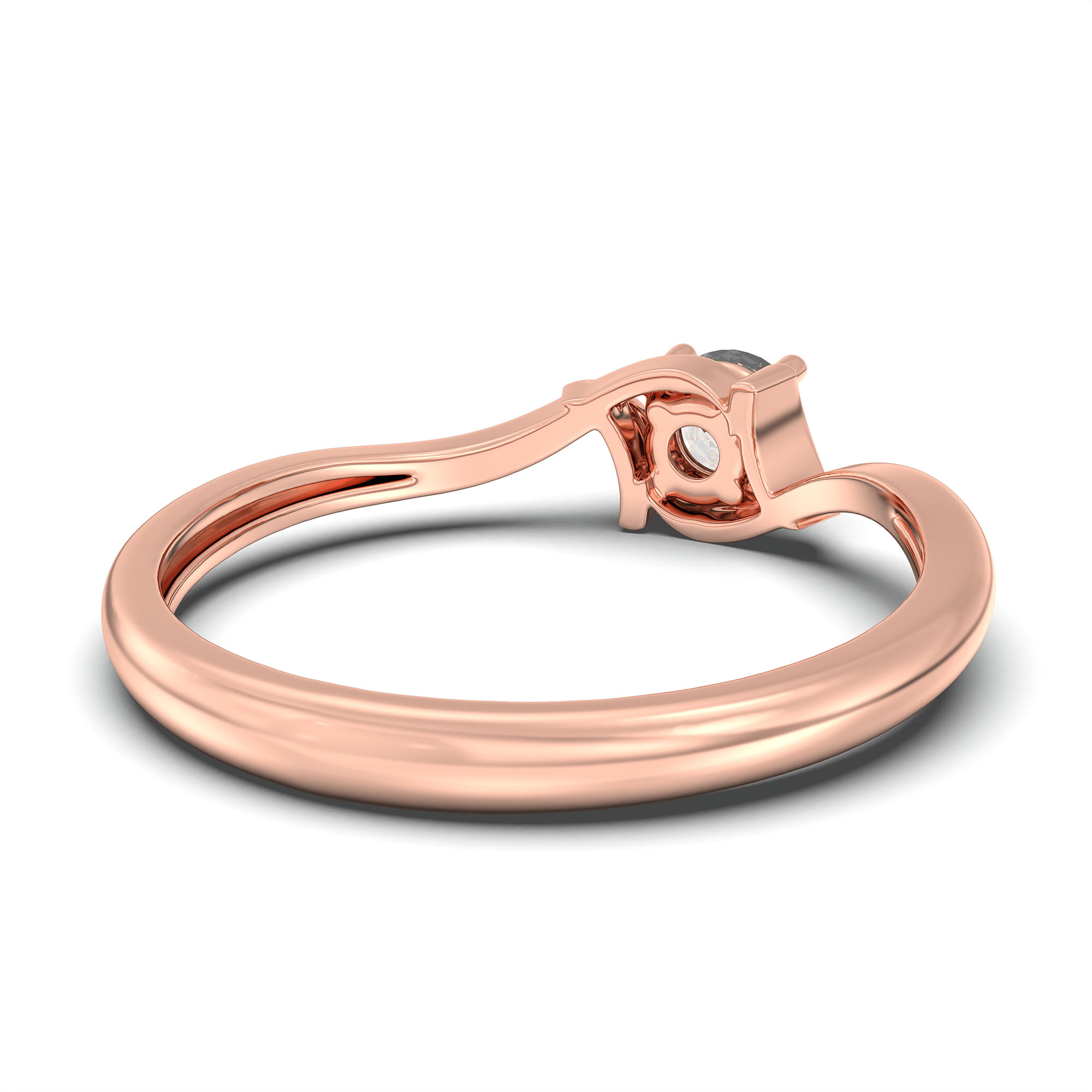 Lab-Grown Diamond Solitaire Ring for Women in 18K Rose Gold – 0.25 Ct Round, 3 g (Design K10-61-APGAA) thumbnail