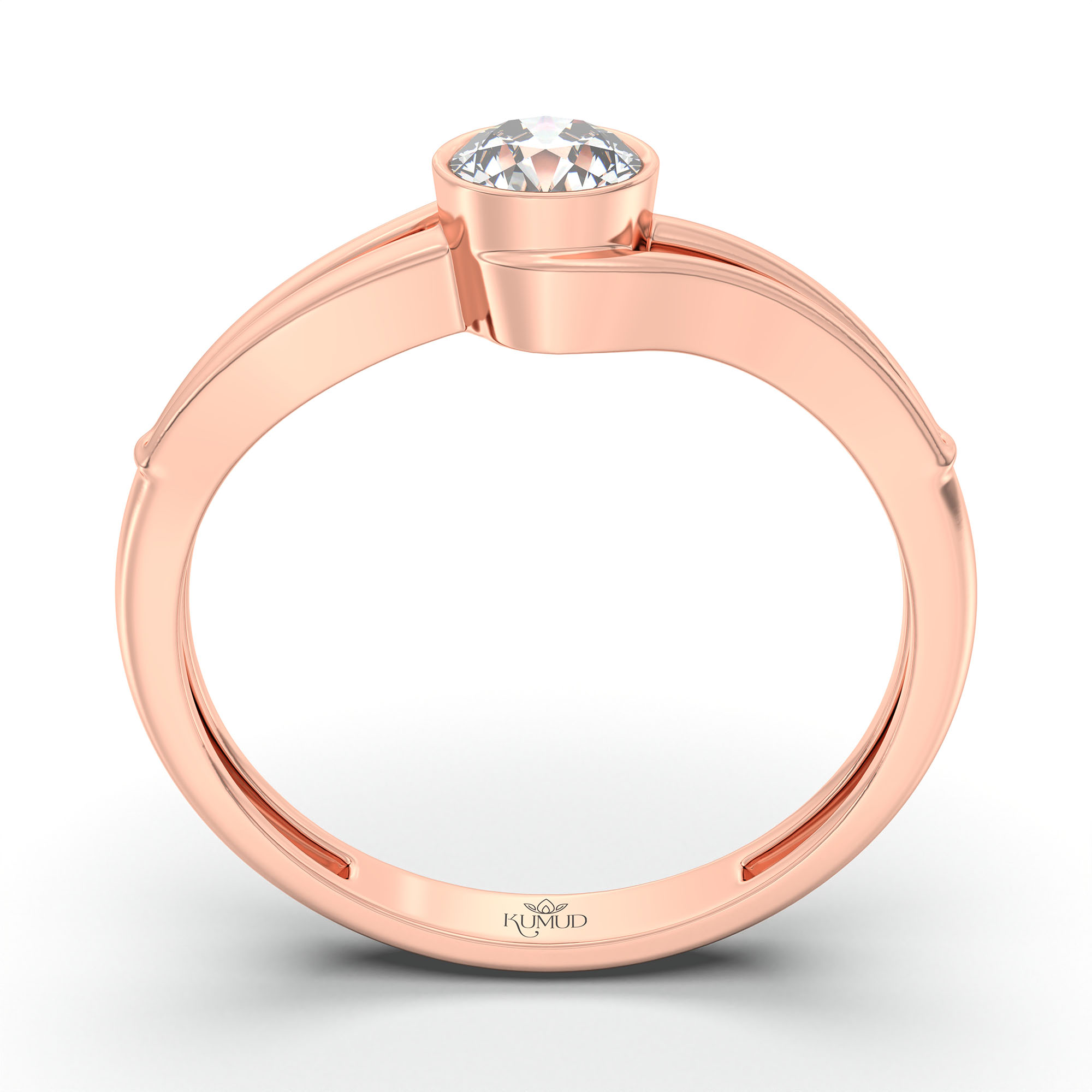 Lab-Grown Diamond Solitaire Ring for Women in 18K Rose Gold – 0.25 Ct Round, 3 g (Design K10-62-BBZAA) thumbnail