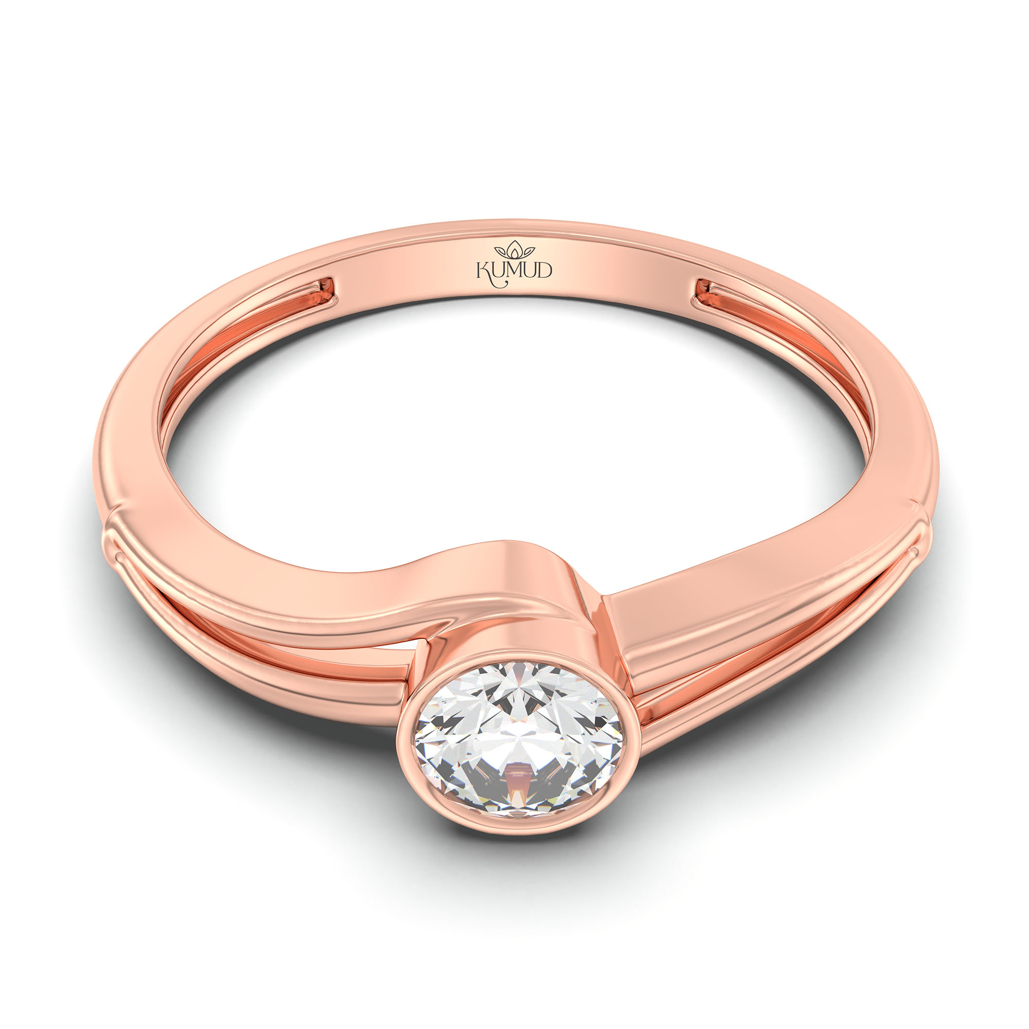 Lab-Grown Diamond Solitaire Ring for Women in 18K Rose Gold – 0.25 Ct Round, 3 g (Design K10-62-BBZAA) thumbnail
