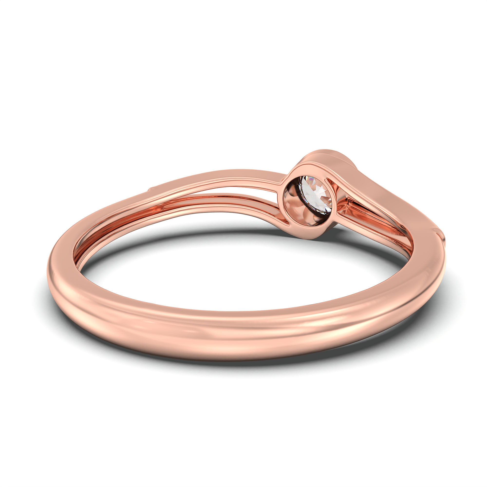 Lab-Grown Diamond Solitaire Ring for Women in 18K Rose Gold – 0.25 Ct Round, 3 g (Design K10-62-BBZAA) thumbnail