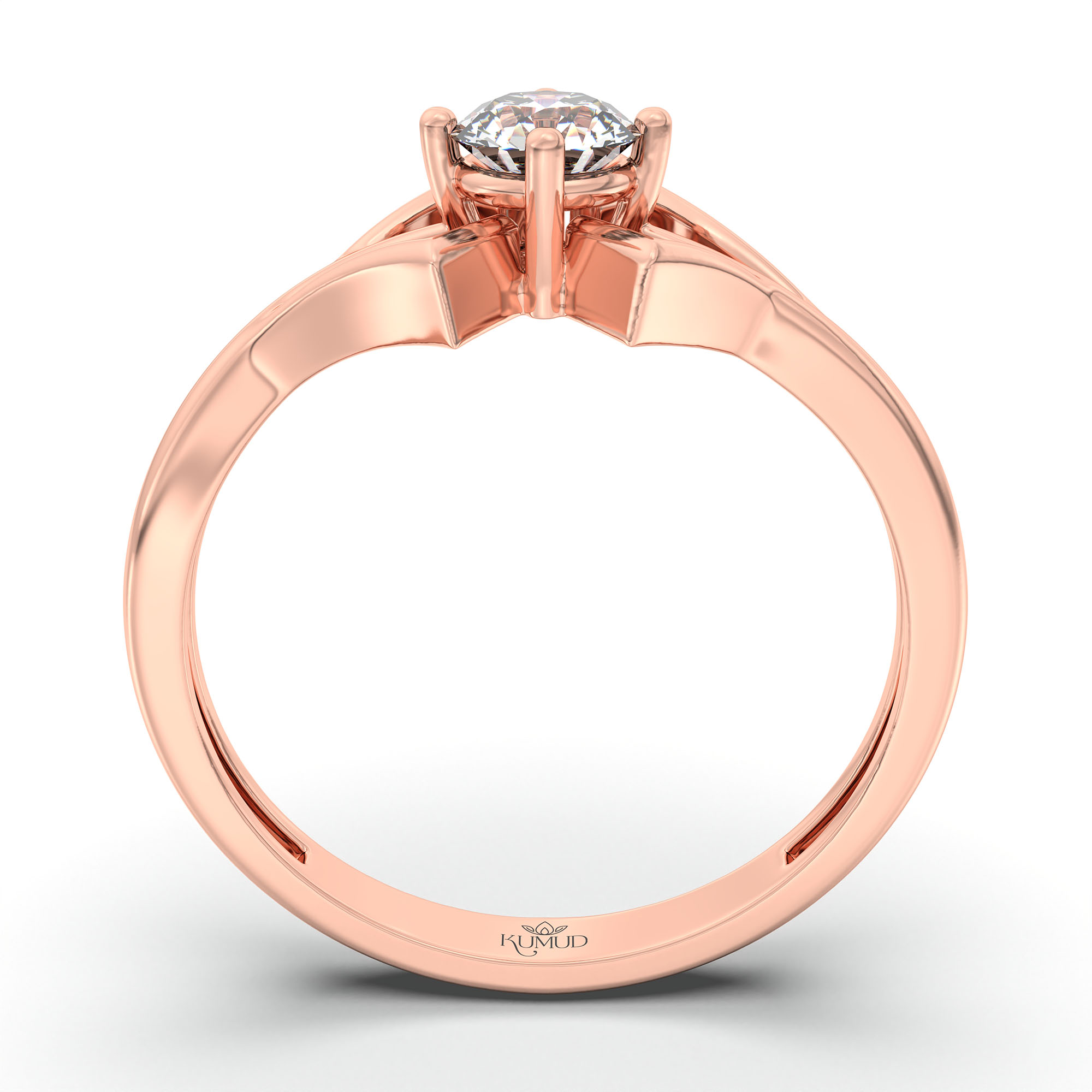 Lab-Grown Diamond Solitaire Ring for Women in 18K Rose Gold – 0.25 Ct Round, 3 g (Design K10-63-APGAA) thumbnail