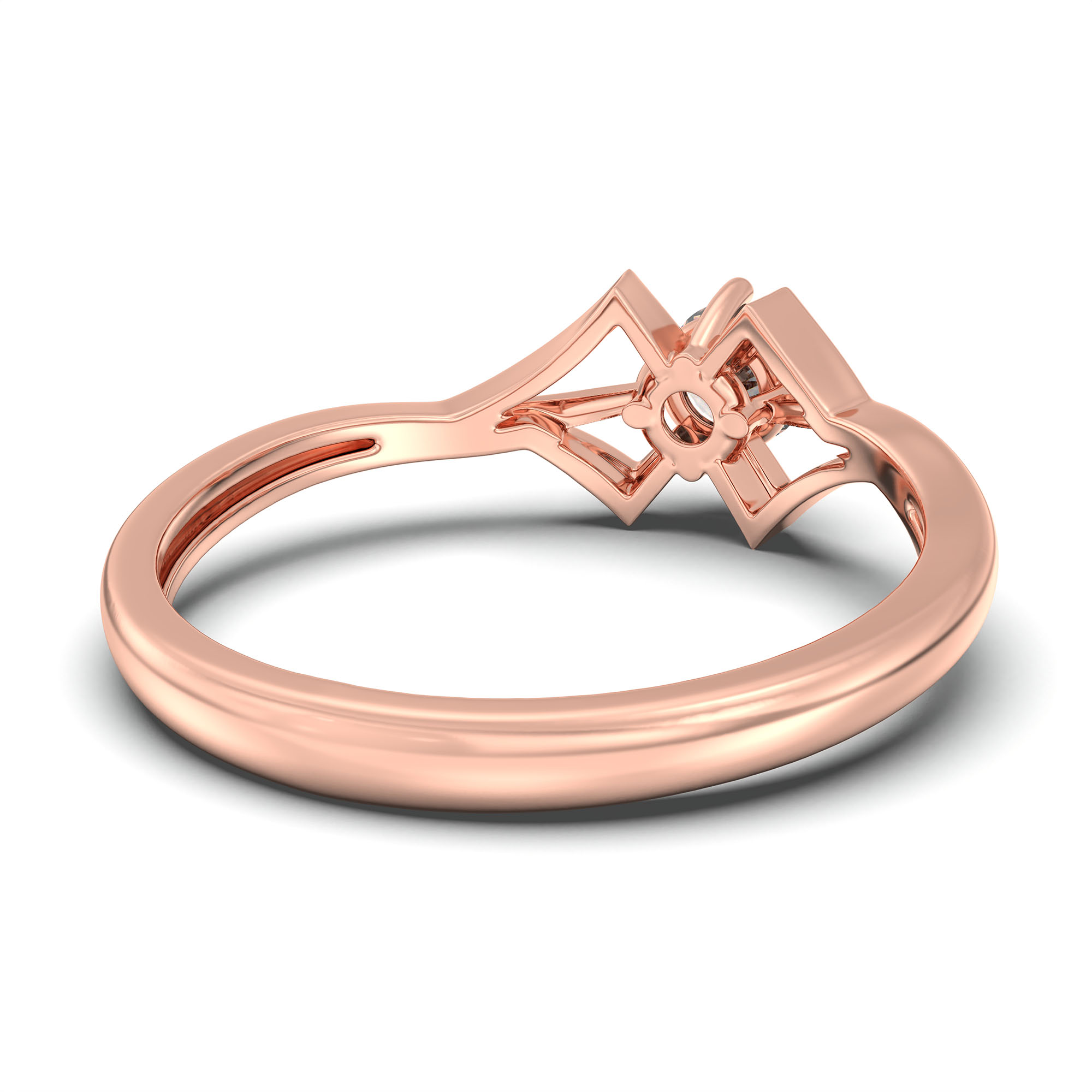 Lab-Grown Diamond Solitaire Ring for Women in 18K Rose Gold – 0.25 Ct Round, 3 g (Design K10-63-APGAA) thumbnail