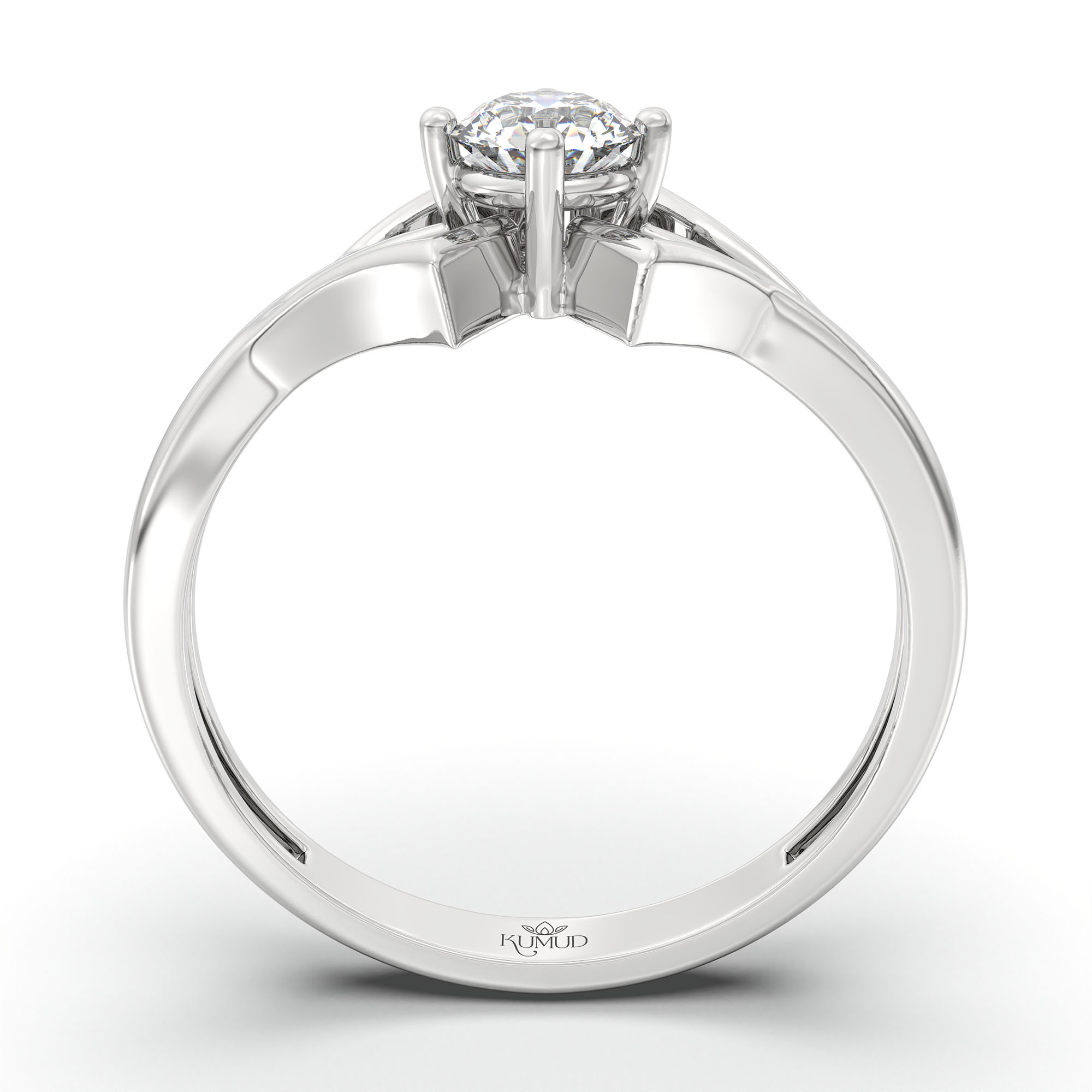 Lab-Grown Diamond Solitaire Ring for Women in 18K White Gold – 0.25 Ct Round, 3 g (Design K10-63-APGAA) thumbnail