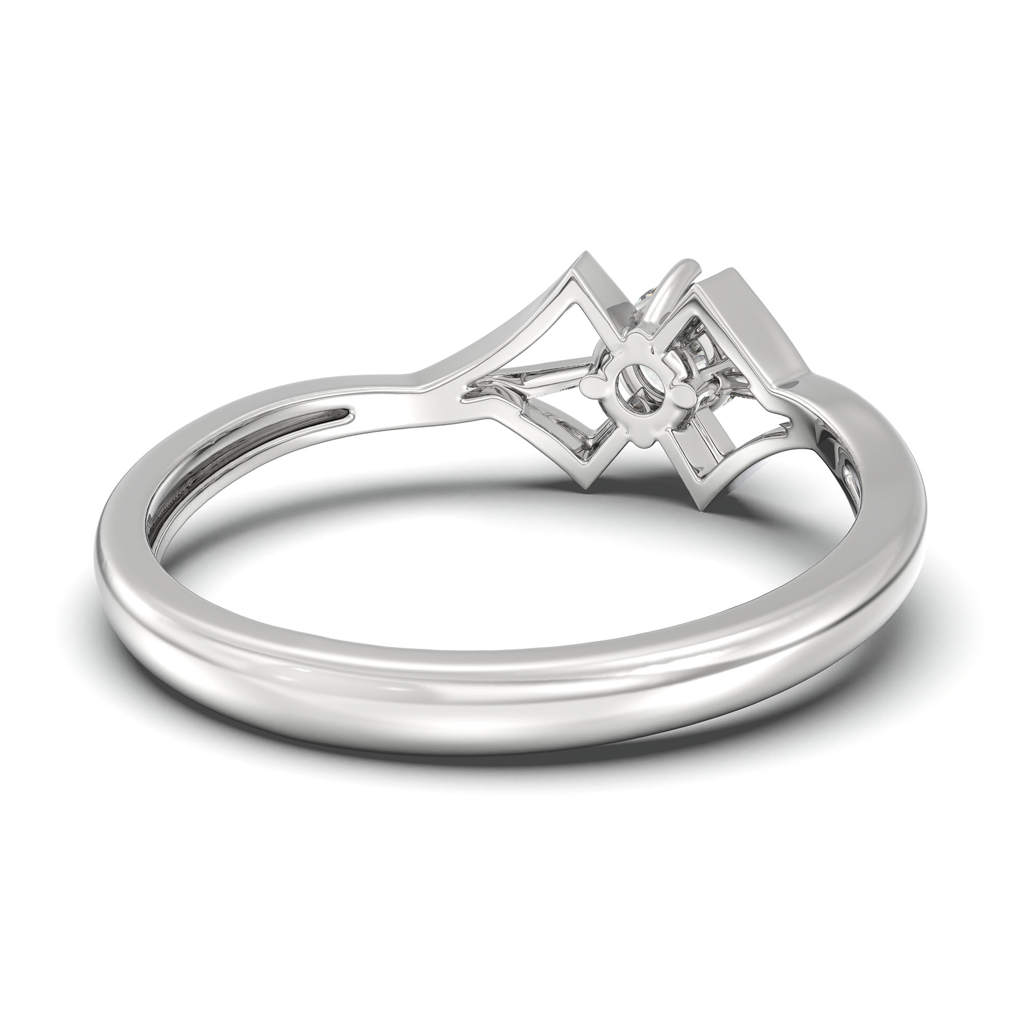 Lab-Grown Diamond Solitaire Ring for Women in 18K White Gold – 0.25 Ct Round, 3 g (Design K10-63-APGAA) thumbnail