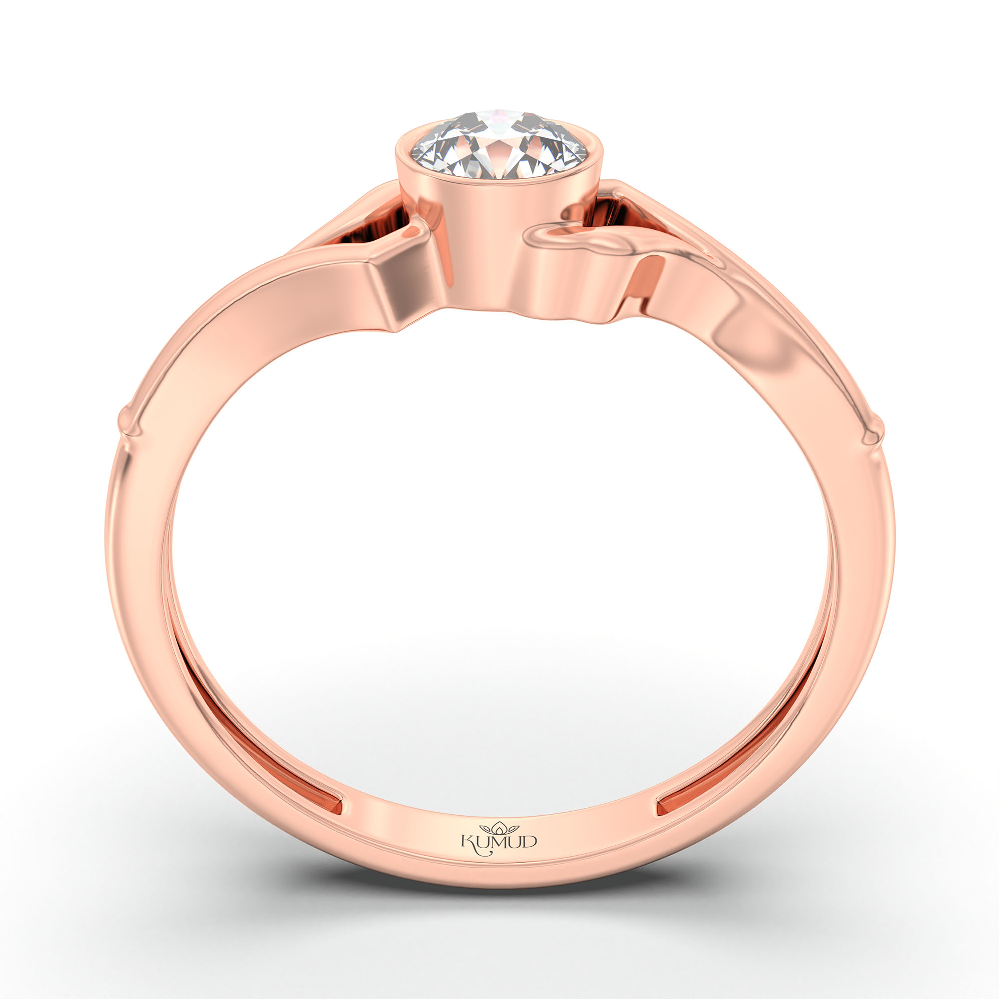 Lab-Grown Diamond Solitaire Ring for Women in 18K Rose Gold – 0.25 Ct Round, 3 g (Design K10-66-BBZAA) thumbnail