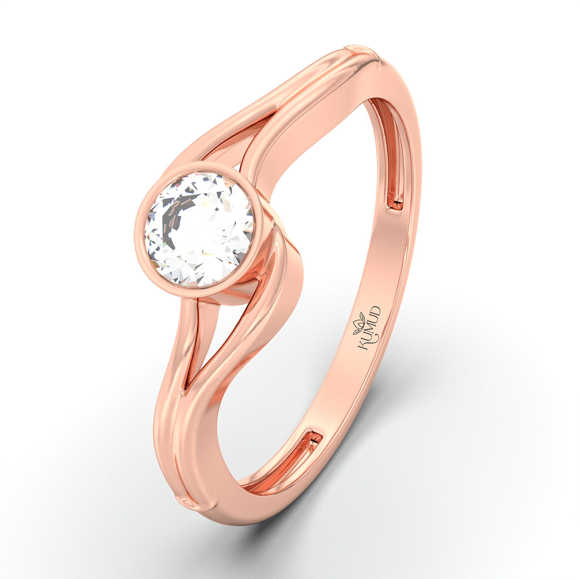 Lab-Grown Diamond Solitaire Ring for Women in 18K Rose Gold – 0.25 Ct Round, 3 g (Design K10-67-BBZAA) thumbnail