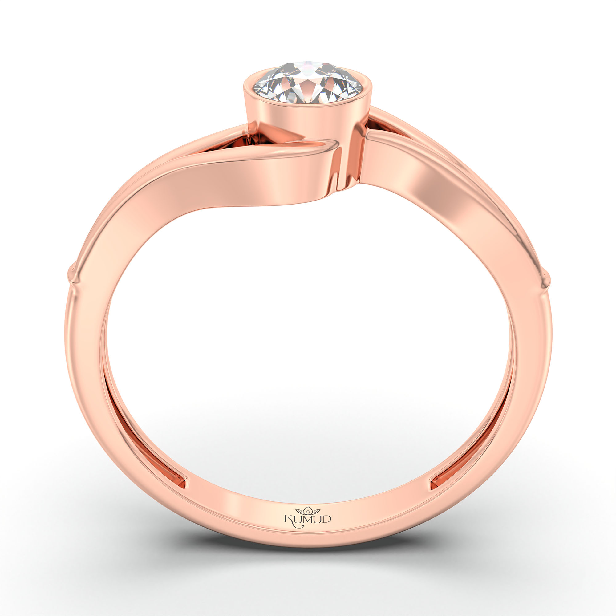 Lab-Grown Diamond Solitaire Ring for Women in 18K Rose Gold – 0.25 Ct Round, 3 g (Design K10-67-BBZAA) thumbnail