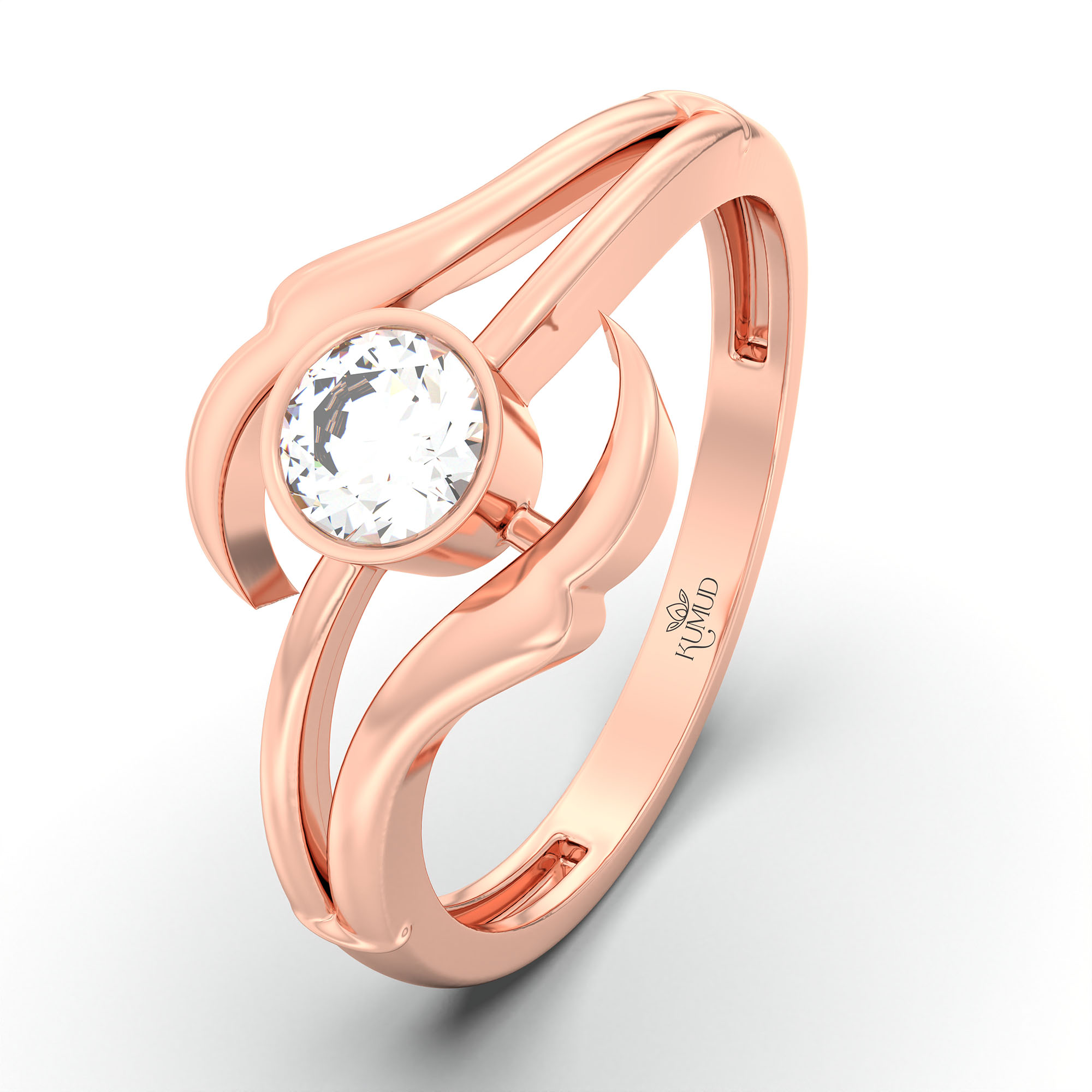 Lab-Grown Diamond Solitaire Ring for Women in 18K Rose Gold – 0.25 Ct Round, 3 g (Design K10-68-BBZAA) thumbnail