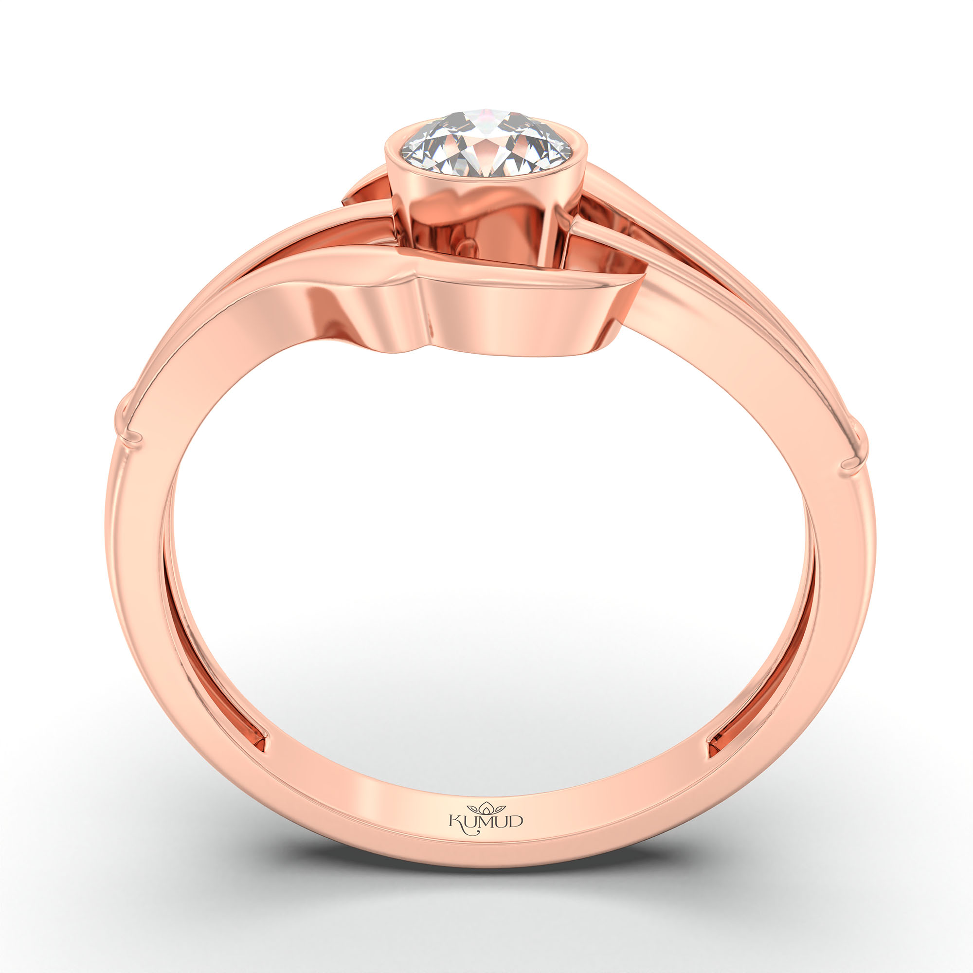 Lab-Grown Diamond Solitaire Ring for Women in 18K Rose Gold – 0.25 Ct Round, 3 g (Design K10-68-BBZAA) thumbnail