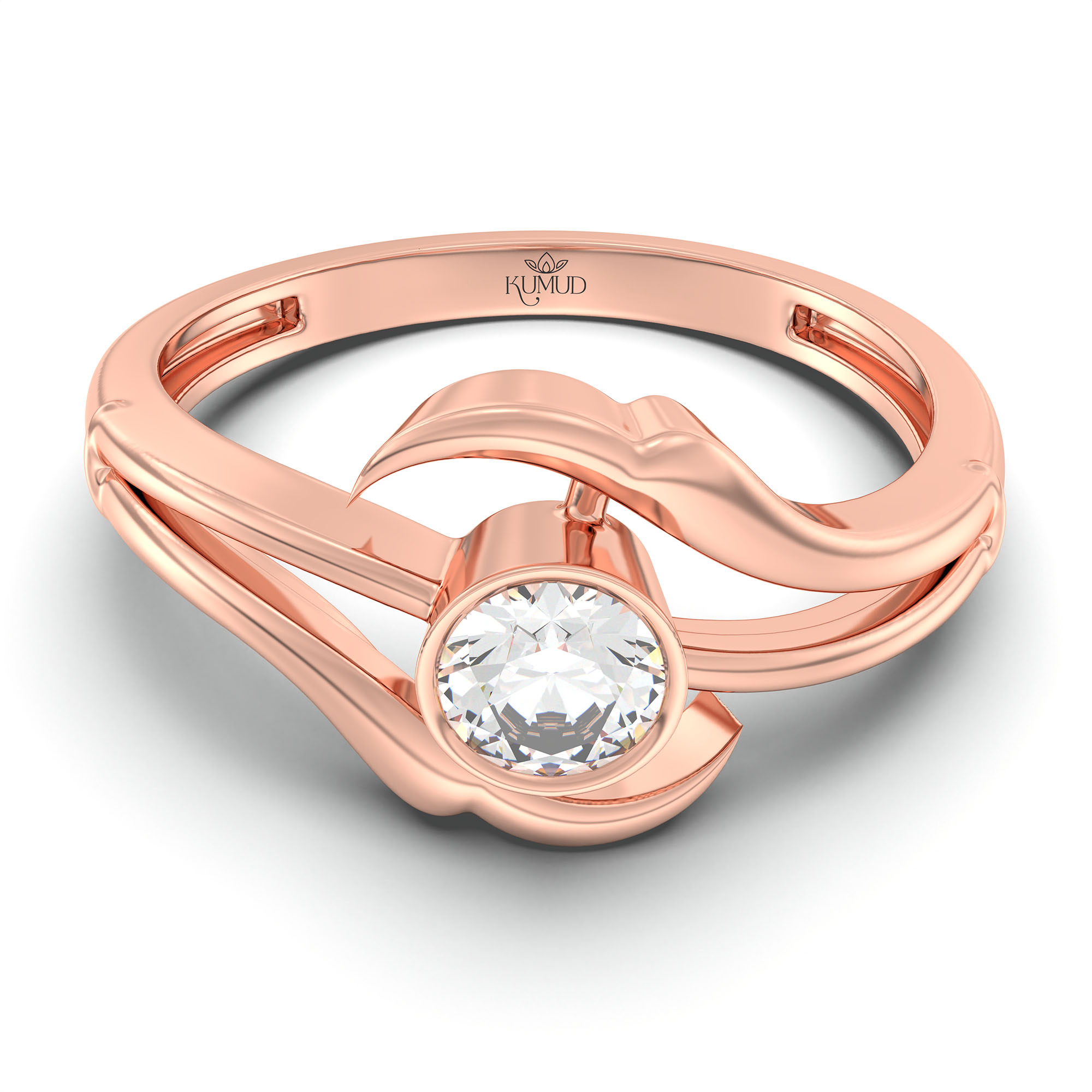 Lab-Grown Diamond Solitaire Ring for Women in 18K Rose Gold – 0.25 Ct Round, 3 g (Design K10-68-BBZAA) thumbnail
