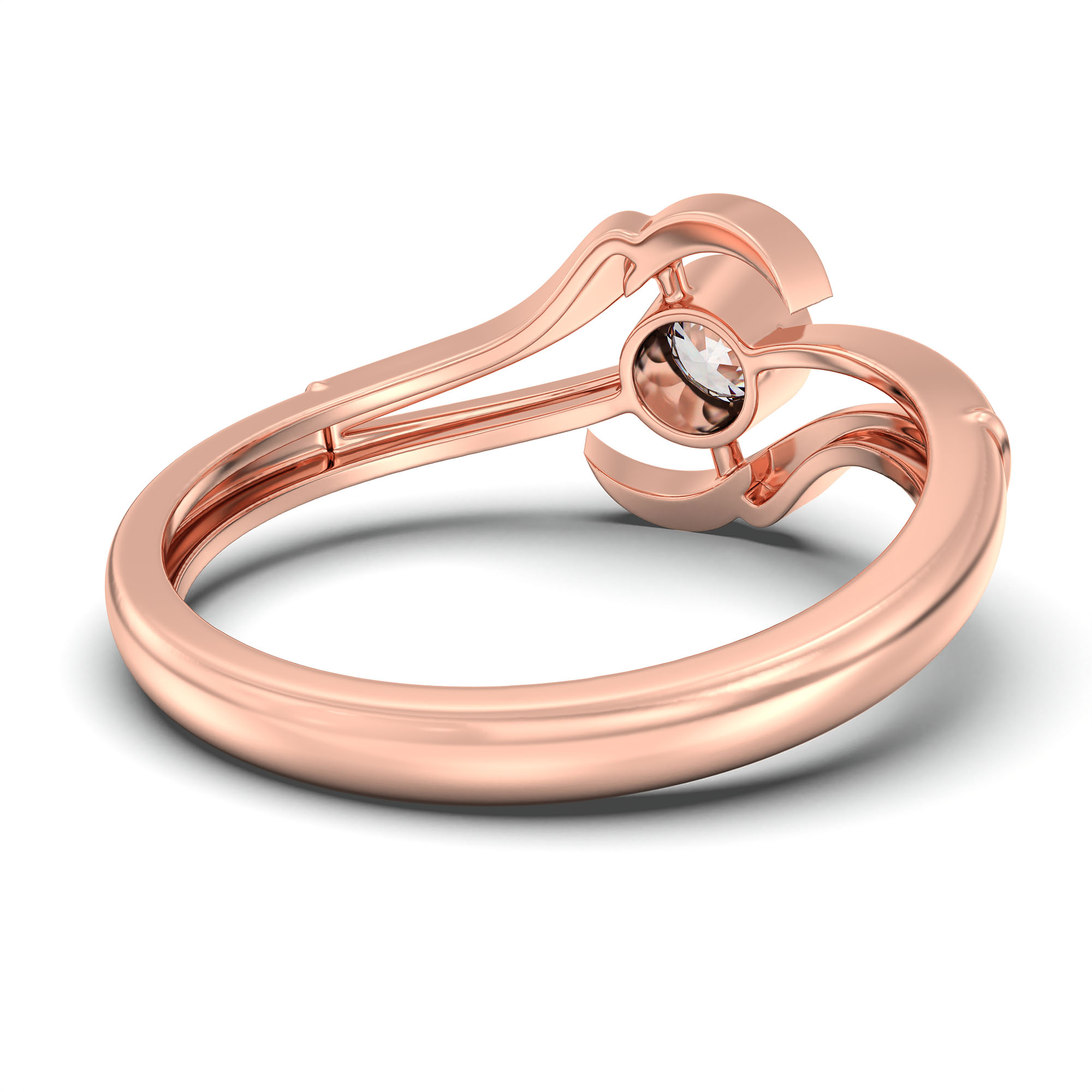 Lab-Grown Diamond Solitaire Ring for Women in 18K Rose Gold – 0.25 Ct Round, 3 g (Design K10-68-BBZAA) thumbnail